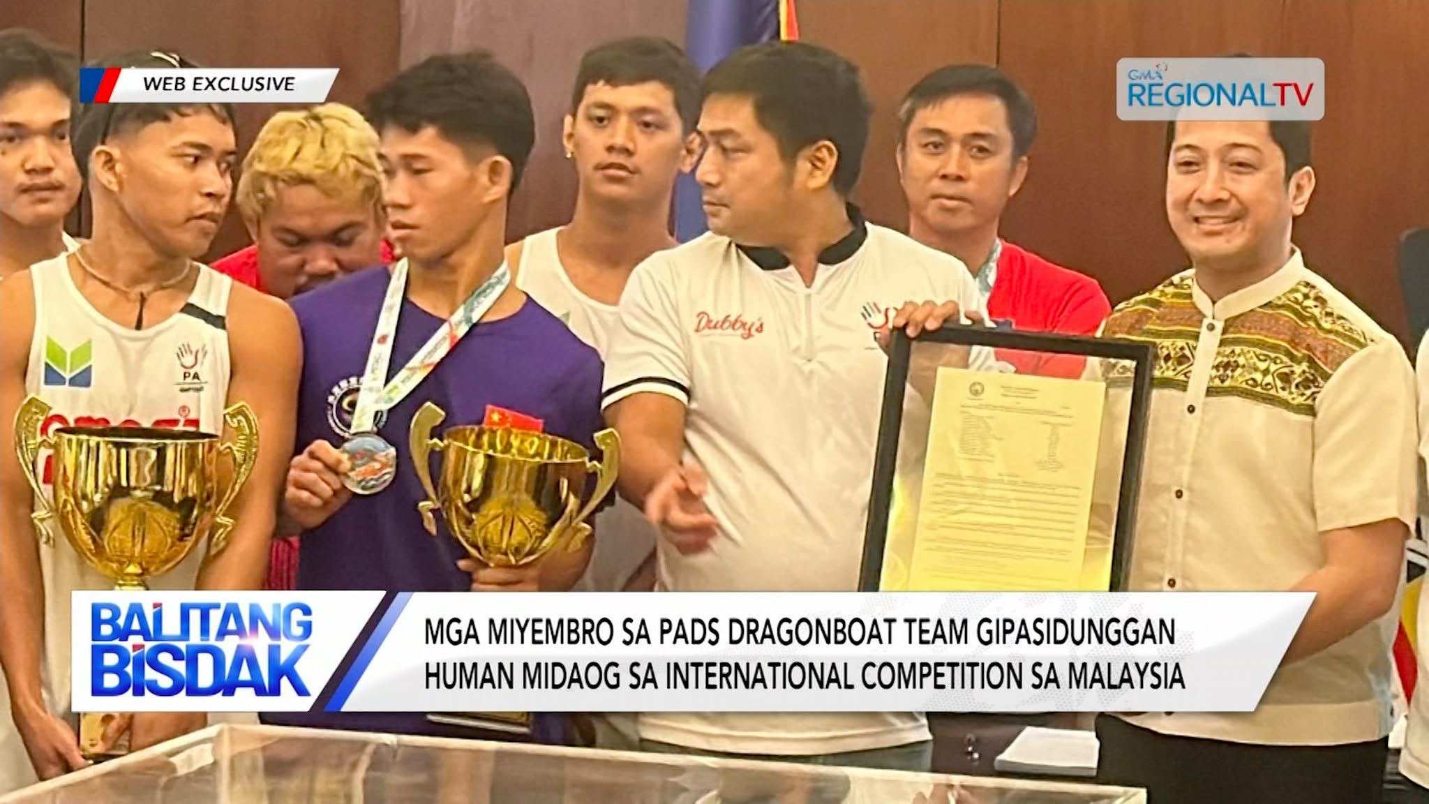 Mga Miyembro sa PADS Dragon Boat Team, Gipasidunggan | Balitang Bisdak