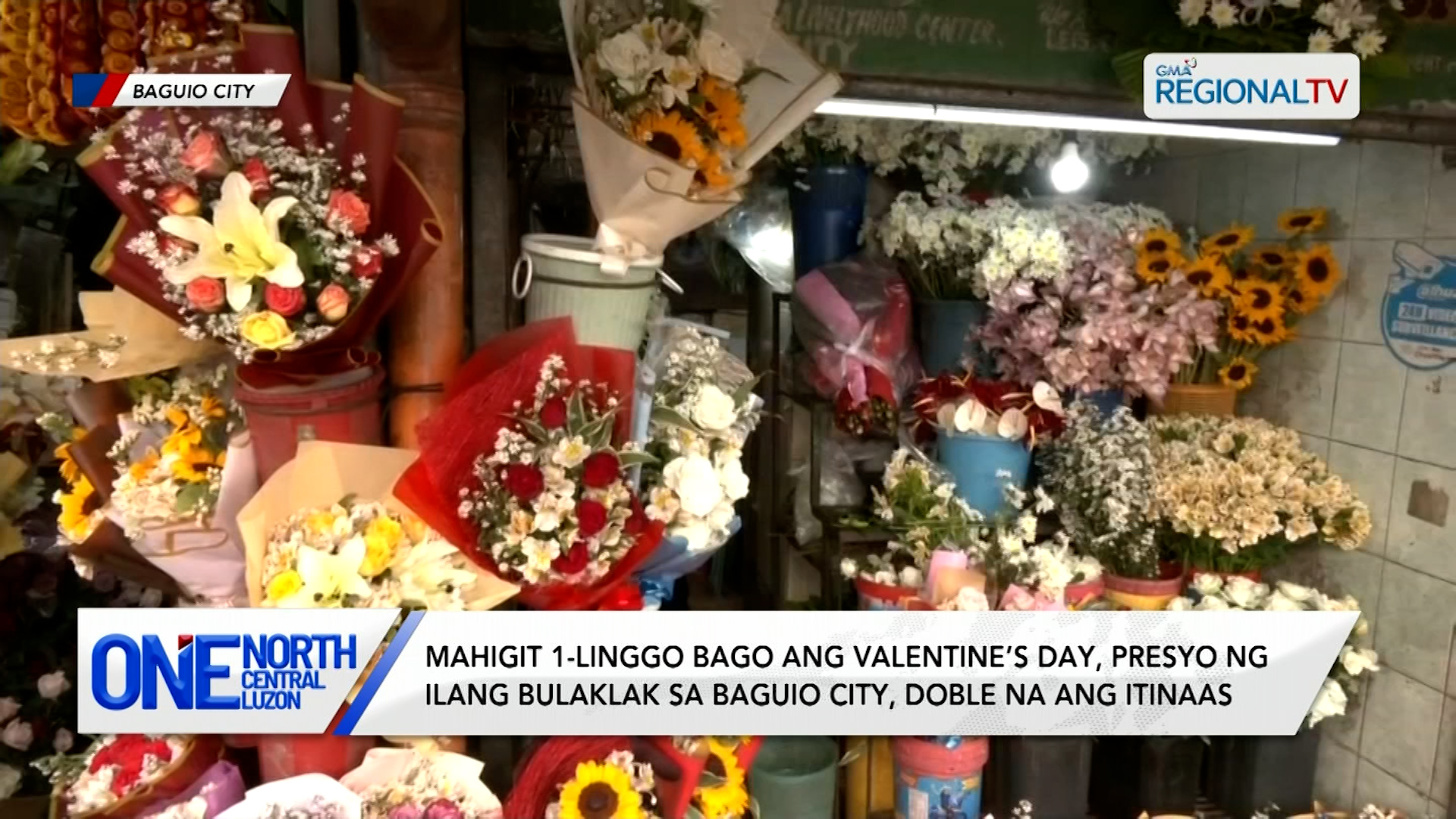 Presyo ng ilang bulaklak sa Baguio City, doble na ang itinaas | One North Central Luzon