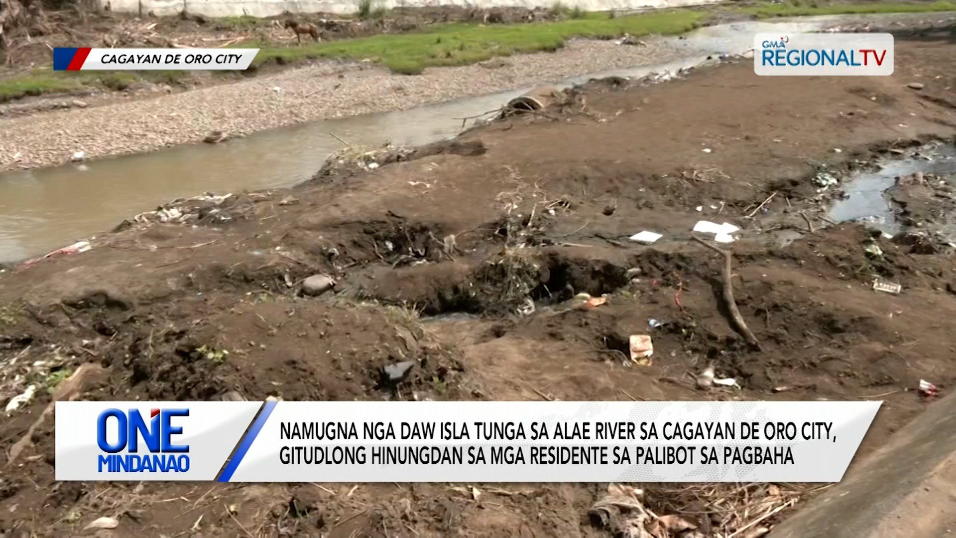 Namugna nga daw isla tunga sa Alae River, gitudlong hinungdan sa pagbaha | One Mindanao
