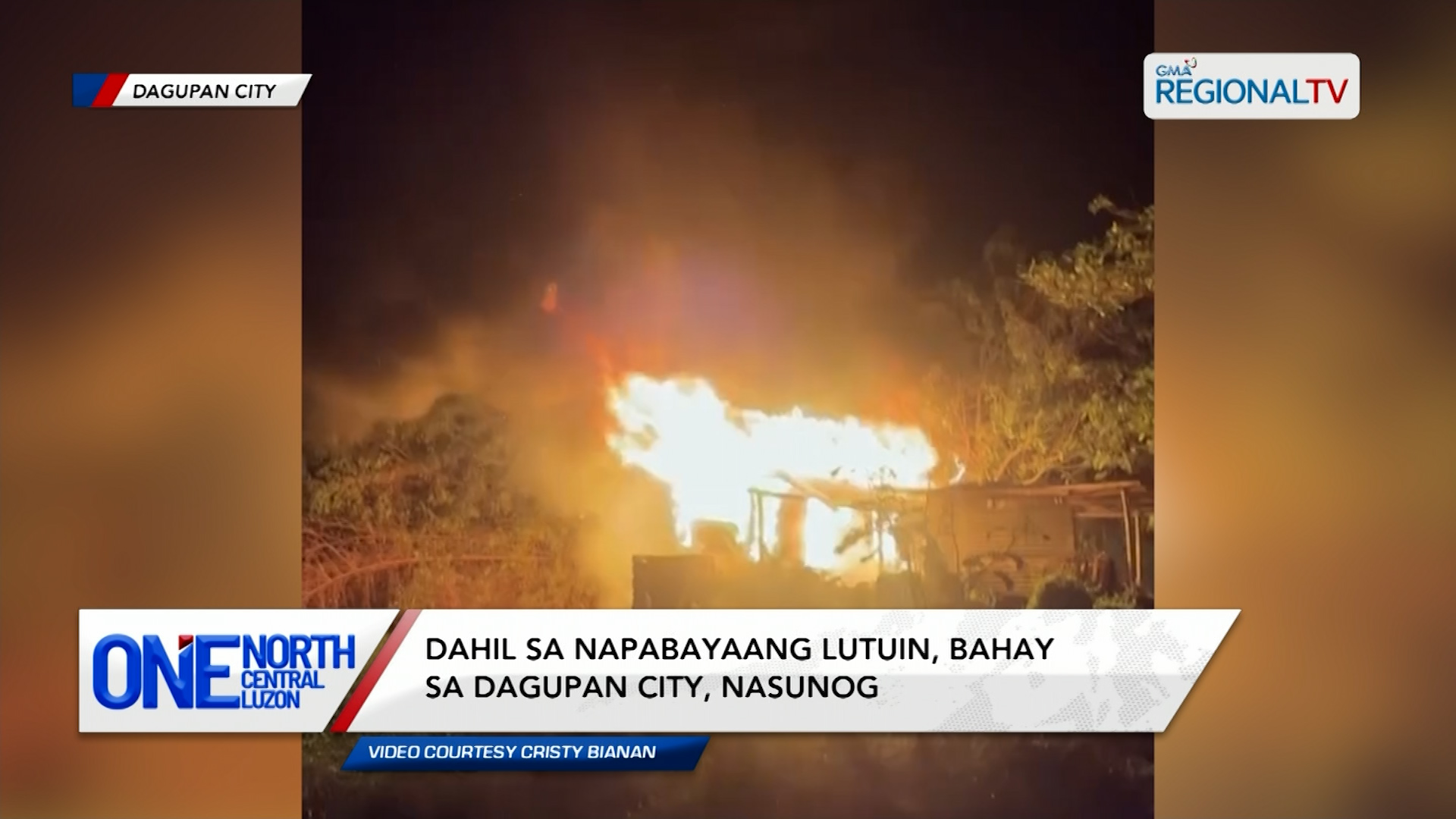 Dahil sa napabayaang lutuin, bahay sa Dagupan City, nasunog | One North Central Luzon