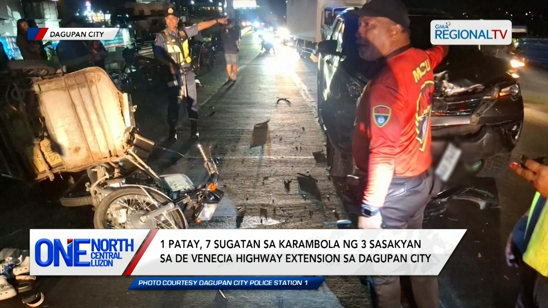 1 patay, 7 sugatan sa karambola ng 3 sasakyan sa Dagupan City | One North Central Luzon