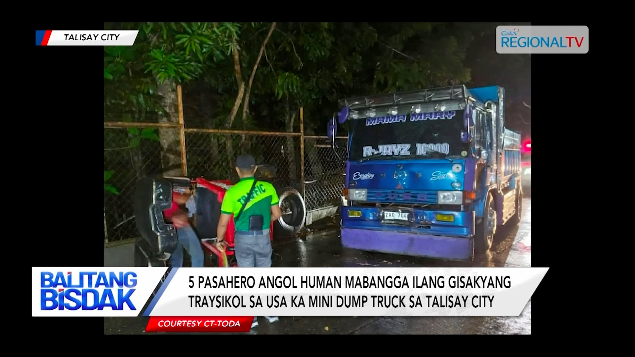 Truck, Nidumbol sa Gisundan nga Bus sa Brgy. Tabunok, Talisay City | Balitang Bisdak