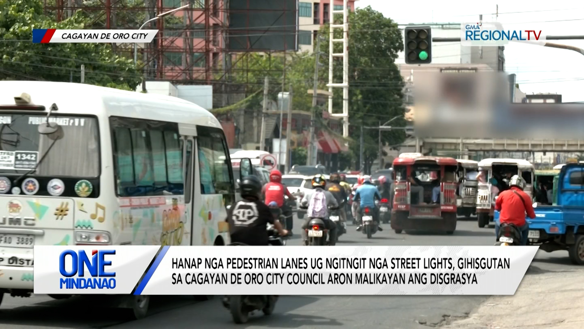 Hanap nga pedestrian lanes ug guba ng street lights, akyonan I One Mindanao