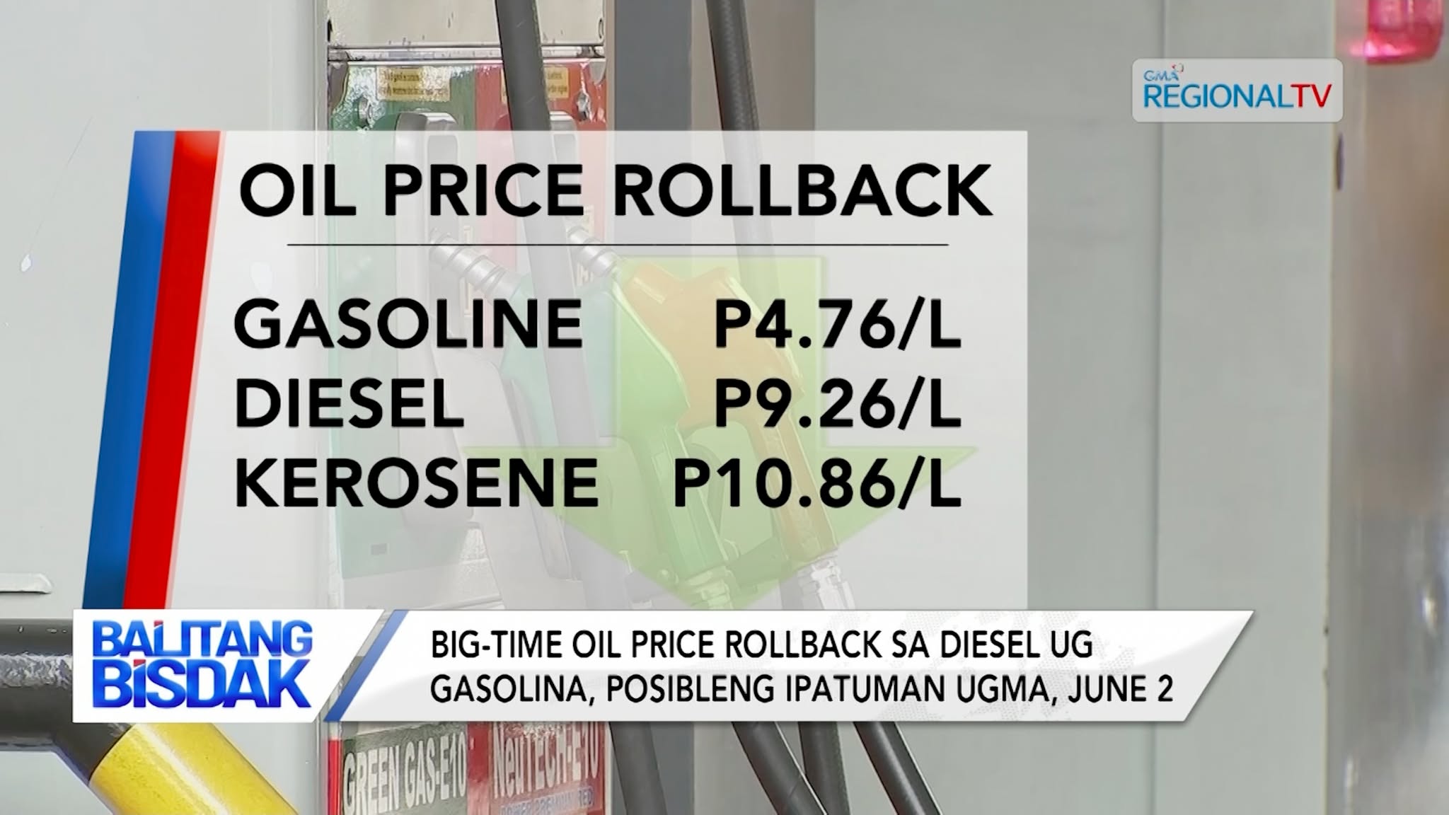 Big-time Oil Price Rollback sa Produktong Petrolyo, Ipatuman Ugma, June 2 | Balitang Bisdak