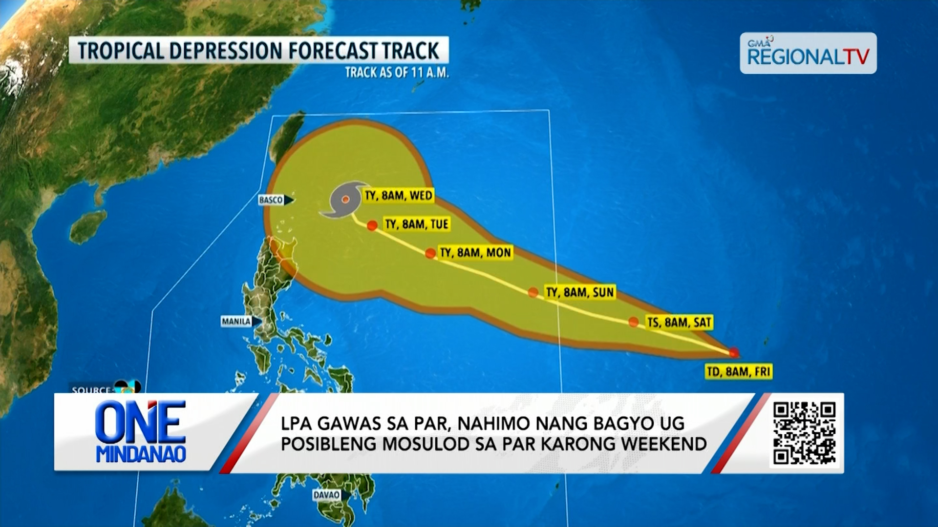 Bagyo nga posibleng mosulod sa PAR karong weekend I One Mindanao