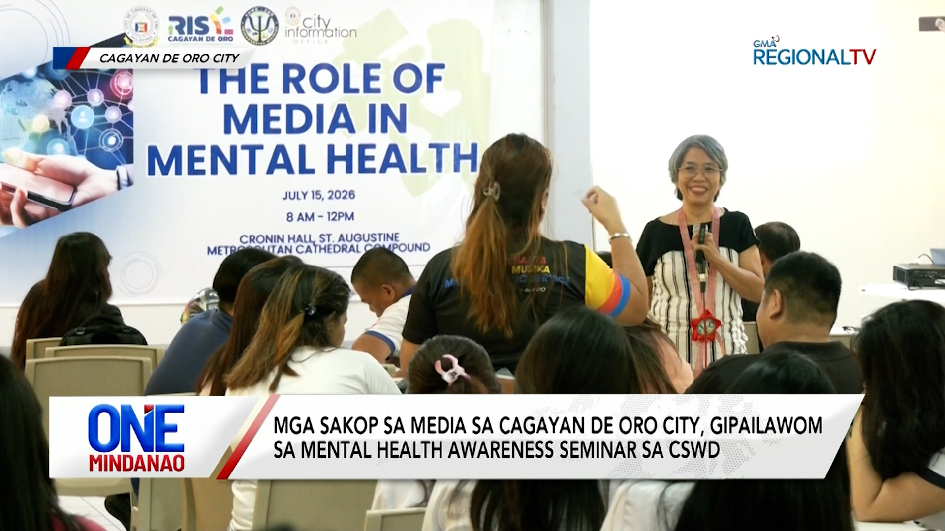 Media sa Cagayan de Oro City, gipailawom sa Mental Health Seminar I One Mindanao