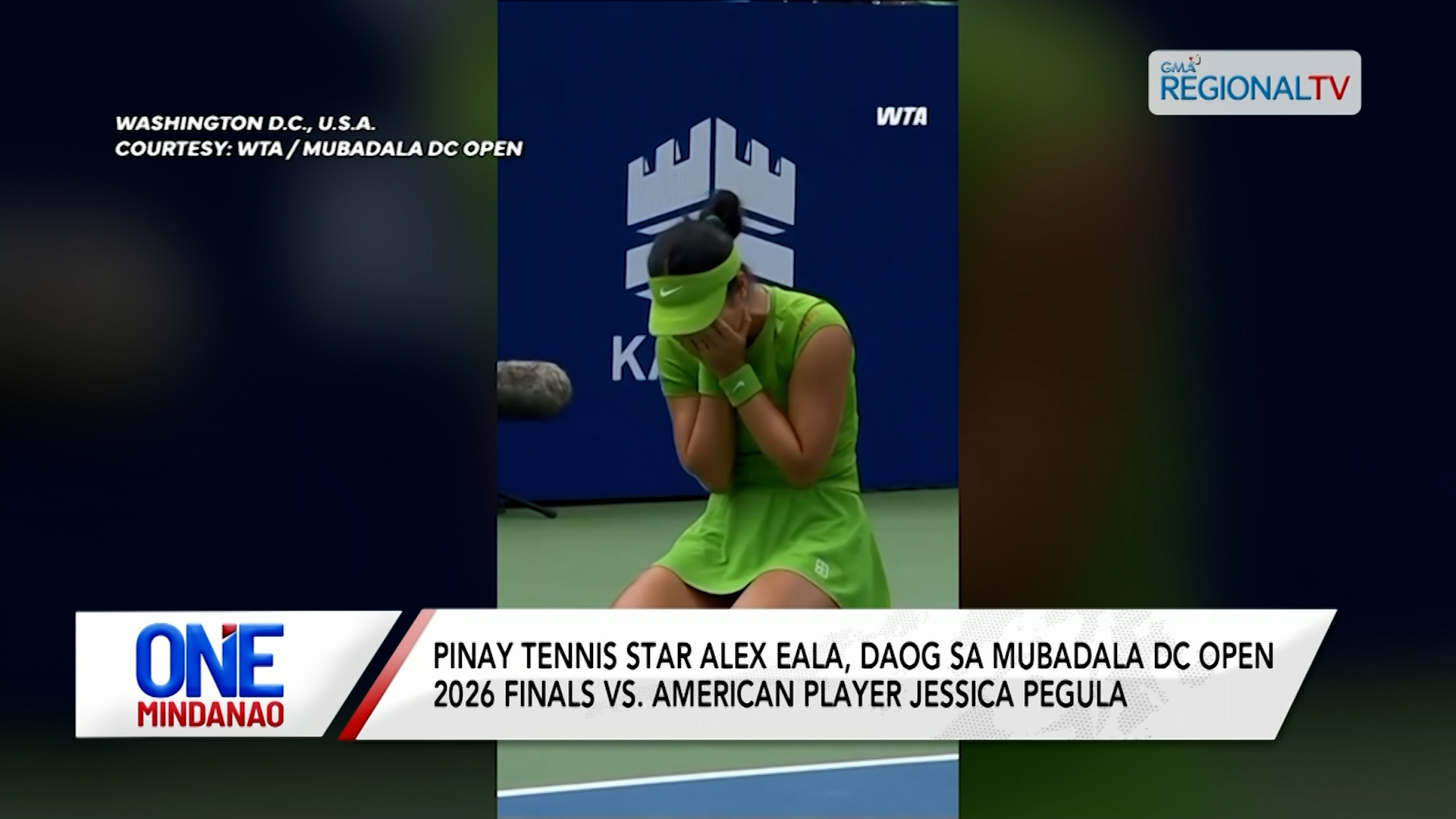 Pinay Tennis Star Alex Eala, daog sa Mubadala DC Open 2026 I One Mindanao