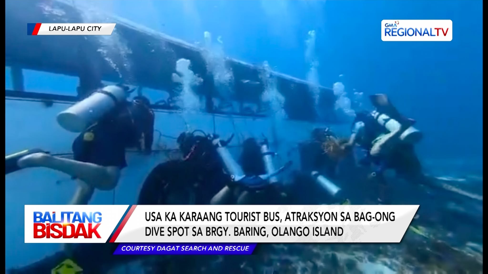 Usa ka Karaang Tourist Bus, Gihimo nga Coral Reef | Balitang Bisdak