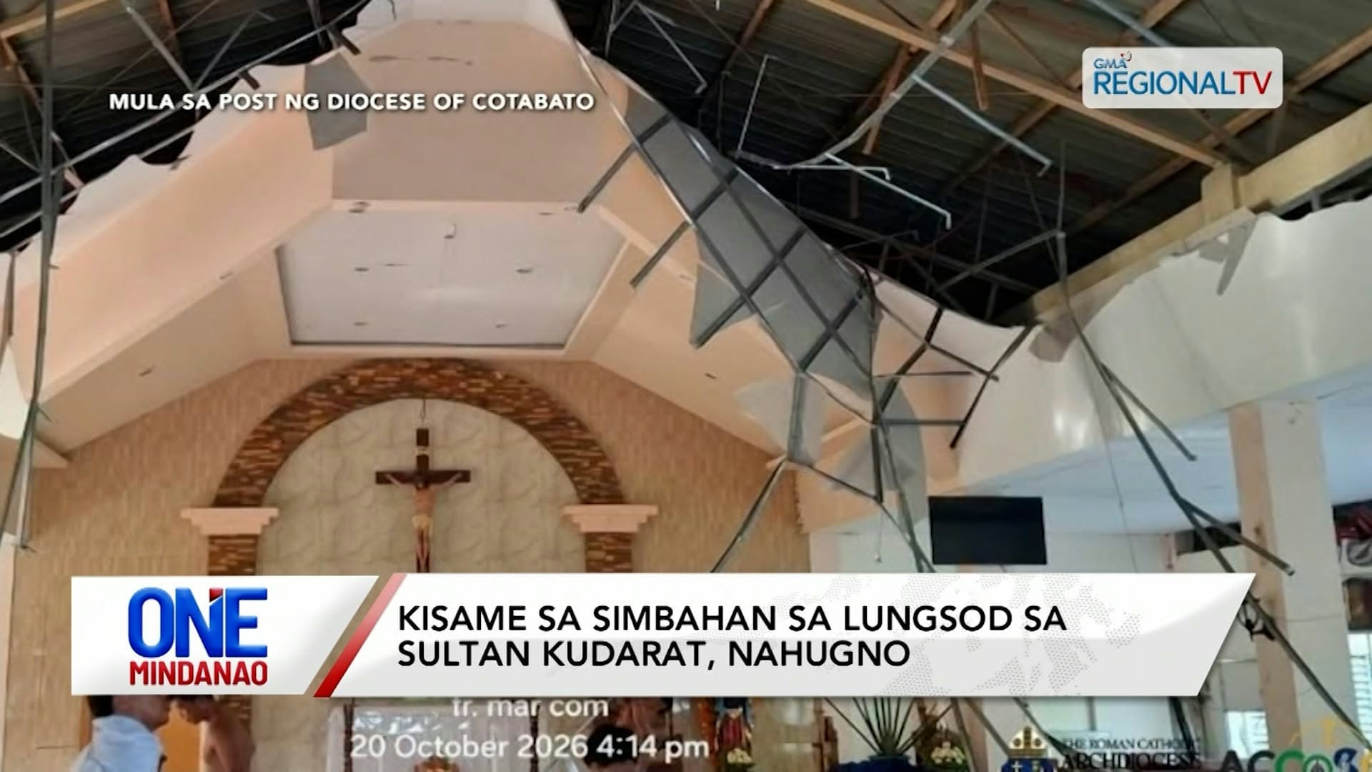 Kisame sa simbahan sa Sultan Kudarat, Maguindanao Del Norte, nahugno I One Mindanao