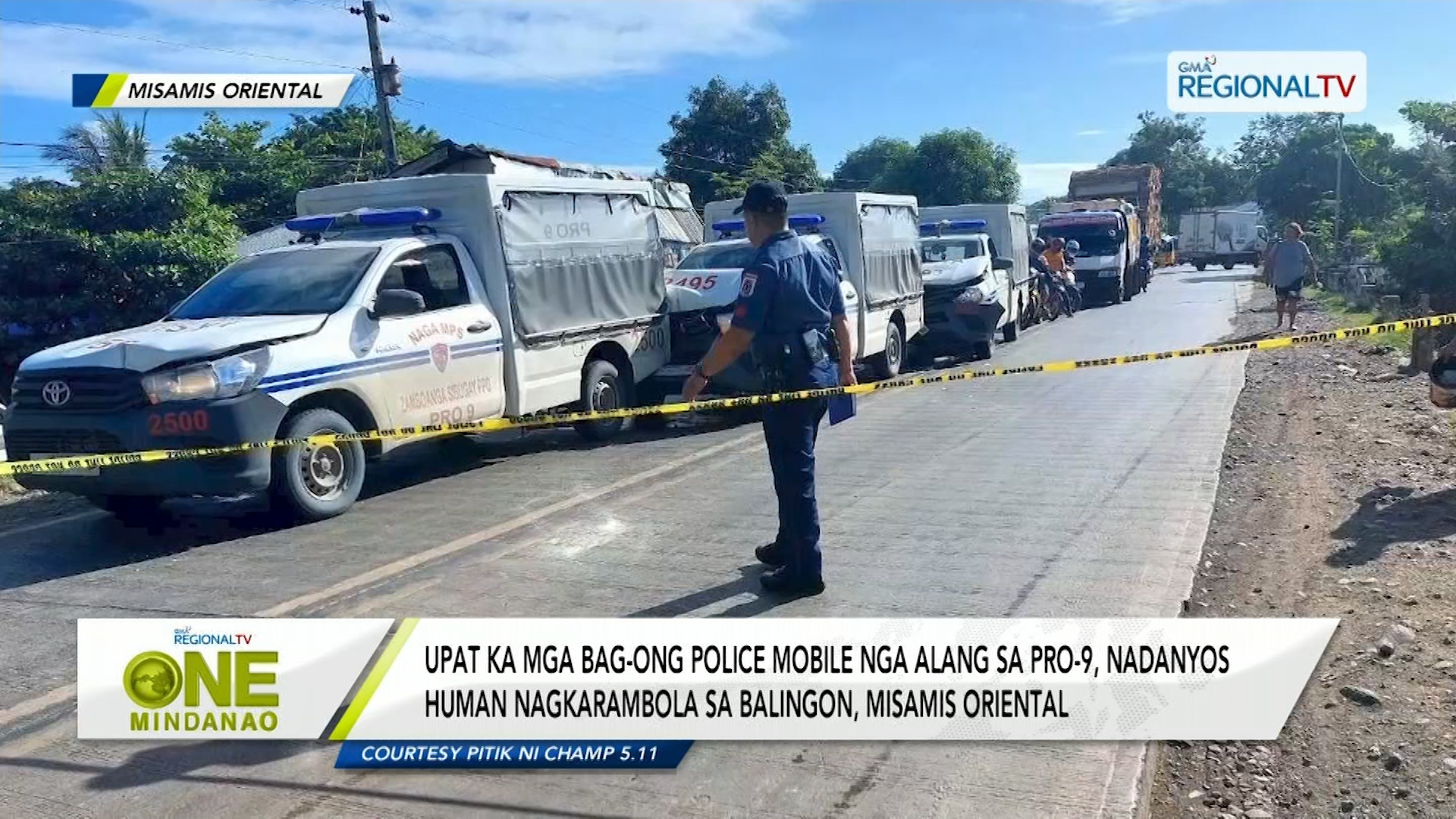 Upat ka police mobile nagkarambola sa Balingoan, Misamis Oriental