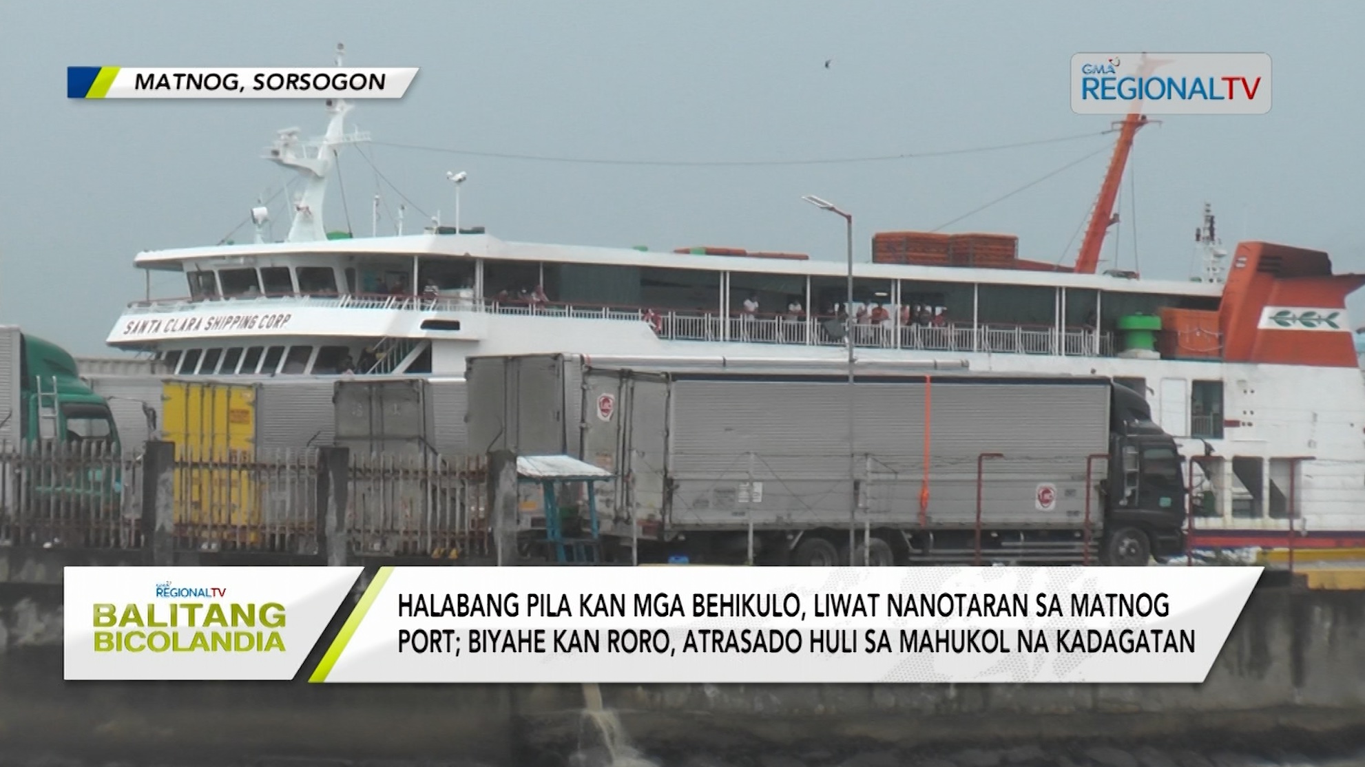 Halabang pila kan mga behikulo, liwat nanotaran sa Matnog Port