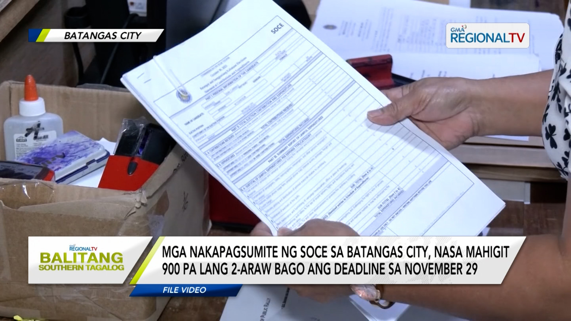 Mga nakapagsumite ng SOCE sa Batangas City, nasa mahigit 900 pa lang
