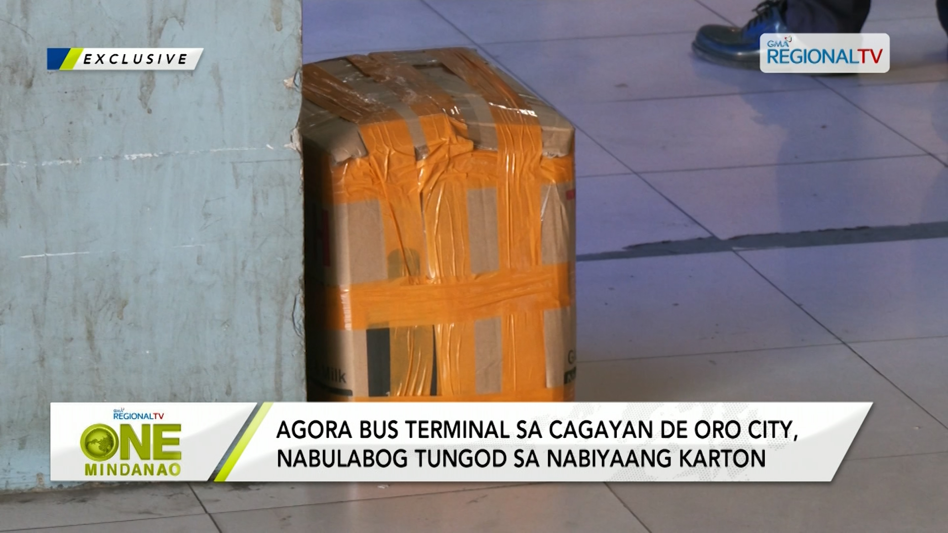 Agora Bus Terminal sa Cagayan de Oro City, nabulabog tungod sa nabiyaang karton