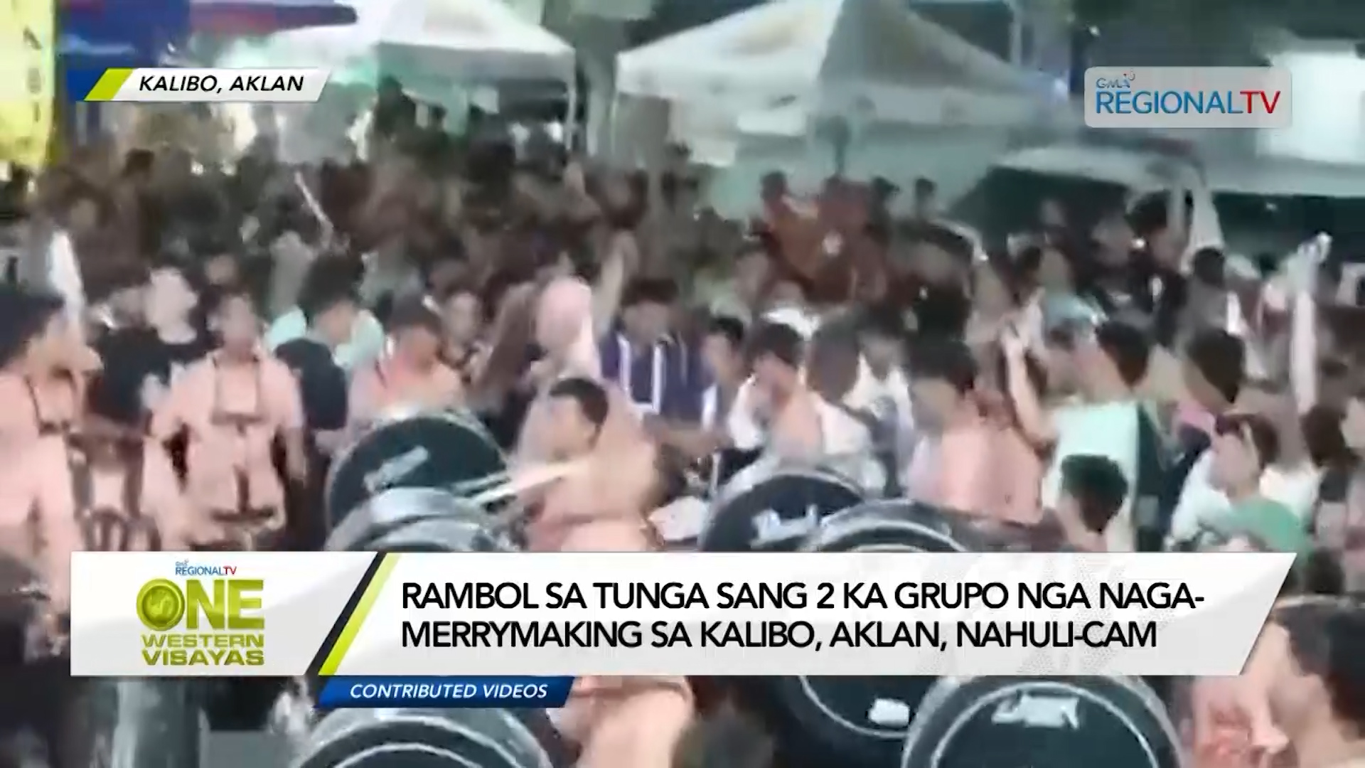 Rambol sang mga naga-merrymaking sa Kalibo, Aklan, nahuli-cam