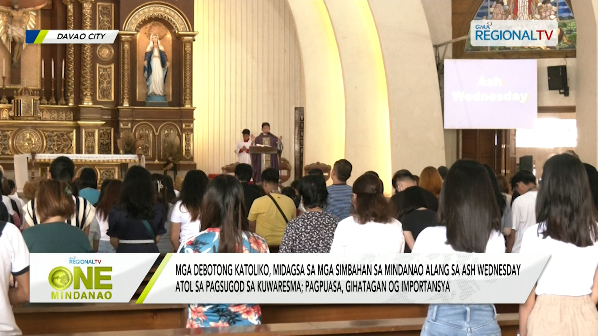 Mga debotong katoliko, midagsa sa mga simbahan sa Mindanao alang sa Ash Wednesday