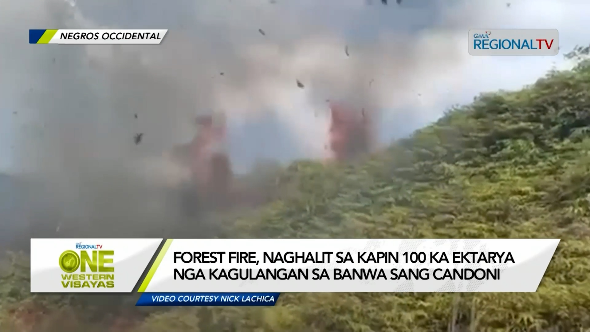 Malapad nga Forest fire sa kagulangan sang banwa sang Candoni