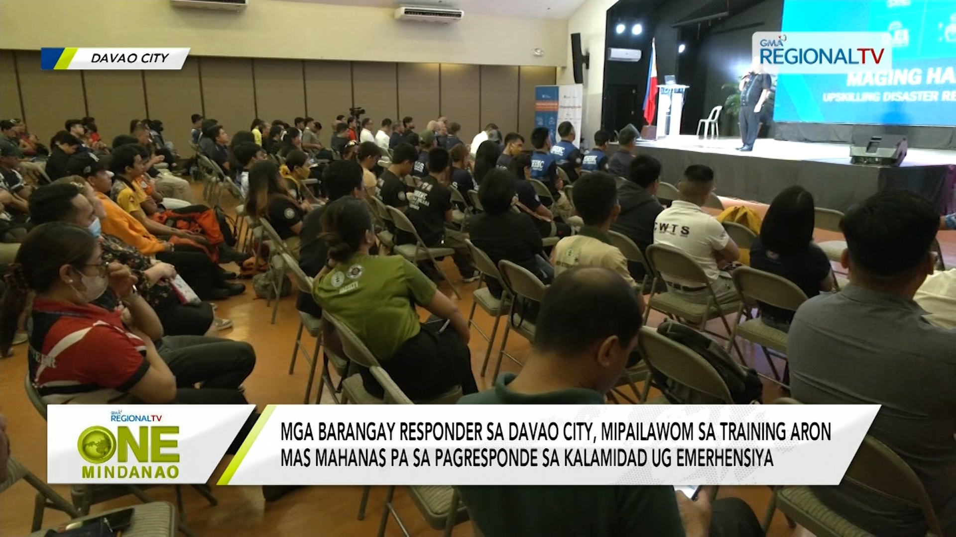 Mga barangay responder sa Davao City, mipailawom sa training