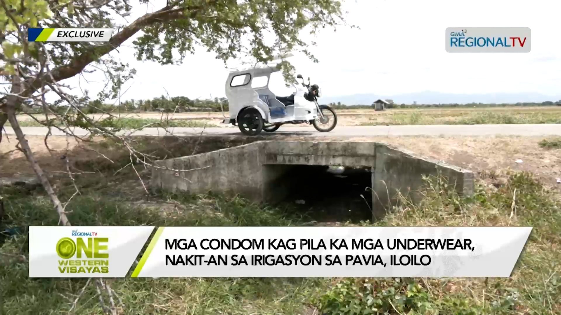 Mga condom kag pila ka mga underwear, nakit-an sa irigasyon sa Pavia, Iloilo
