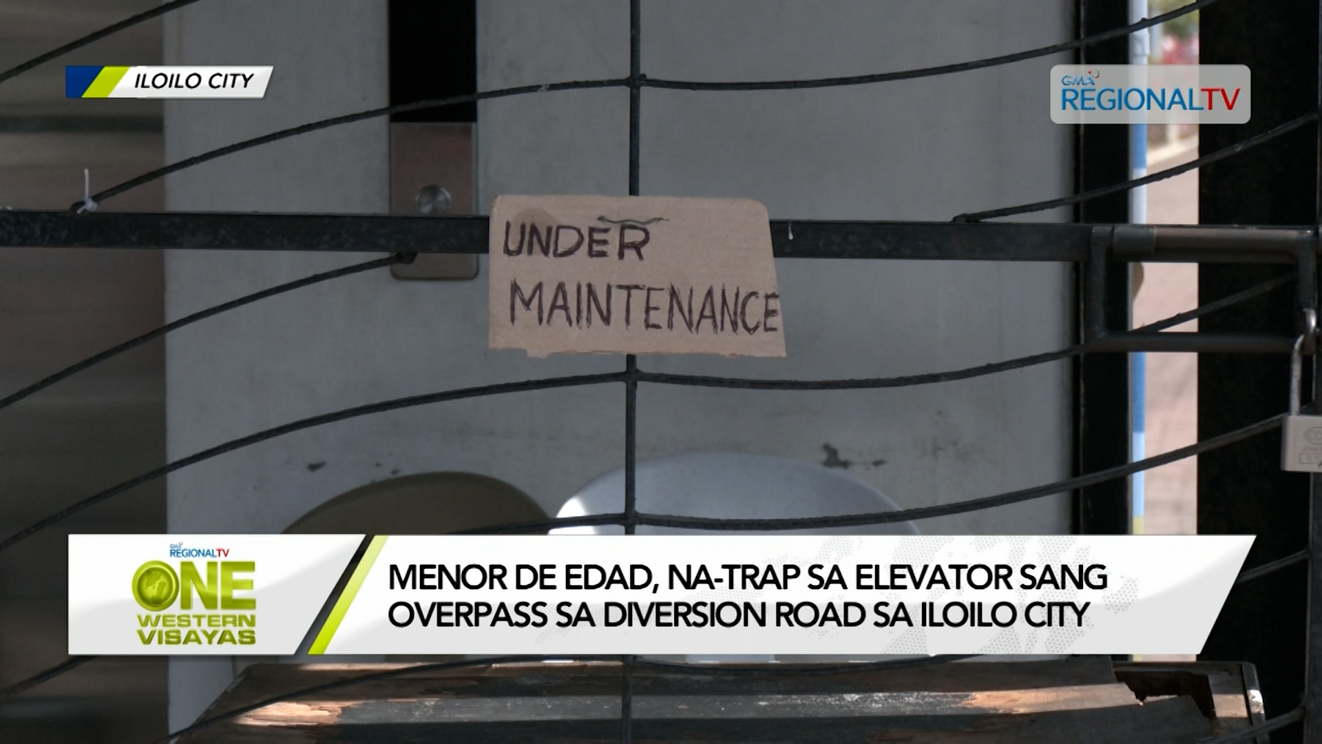 Menor de edad na-trap sa elevator sang overpass sa Diversion road, Iloilo City