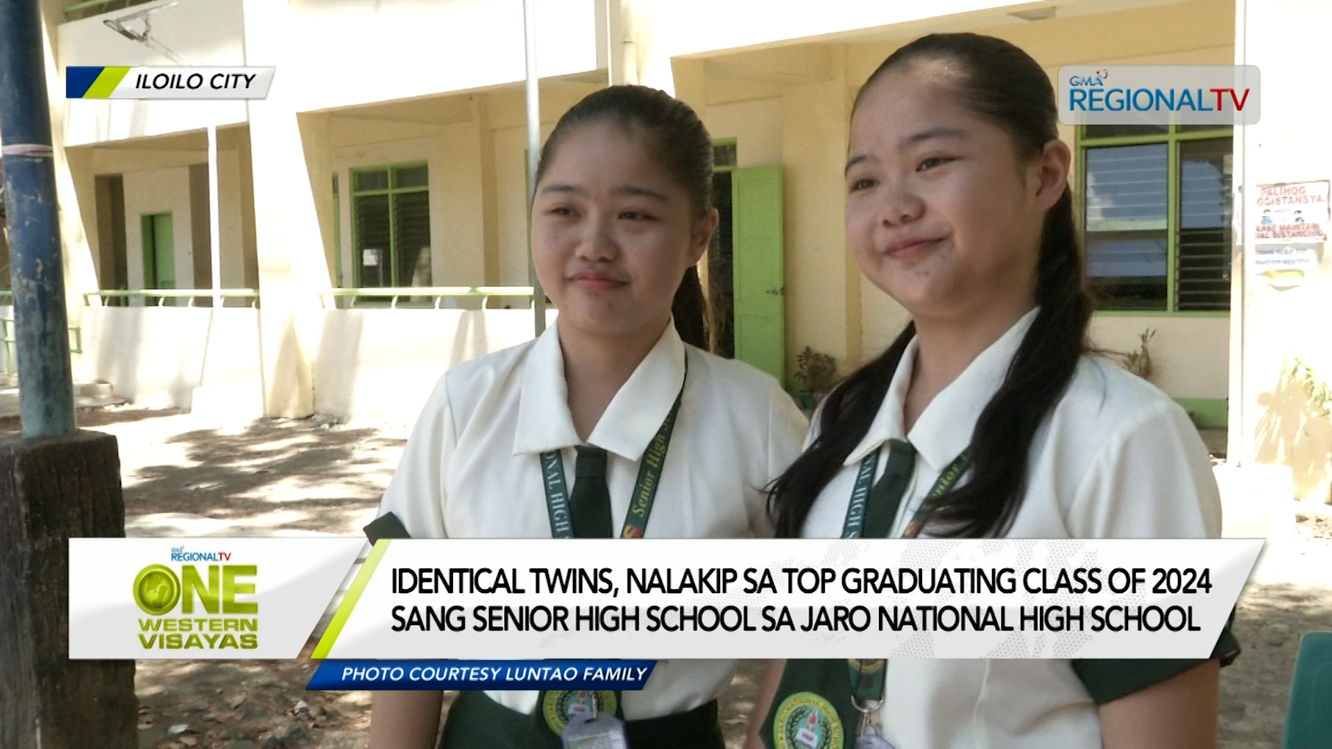 Identical twins nalakip sa top graduating class of 2024 sang Senior High School