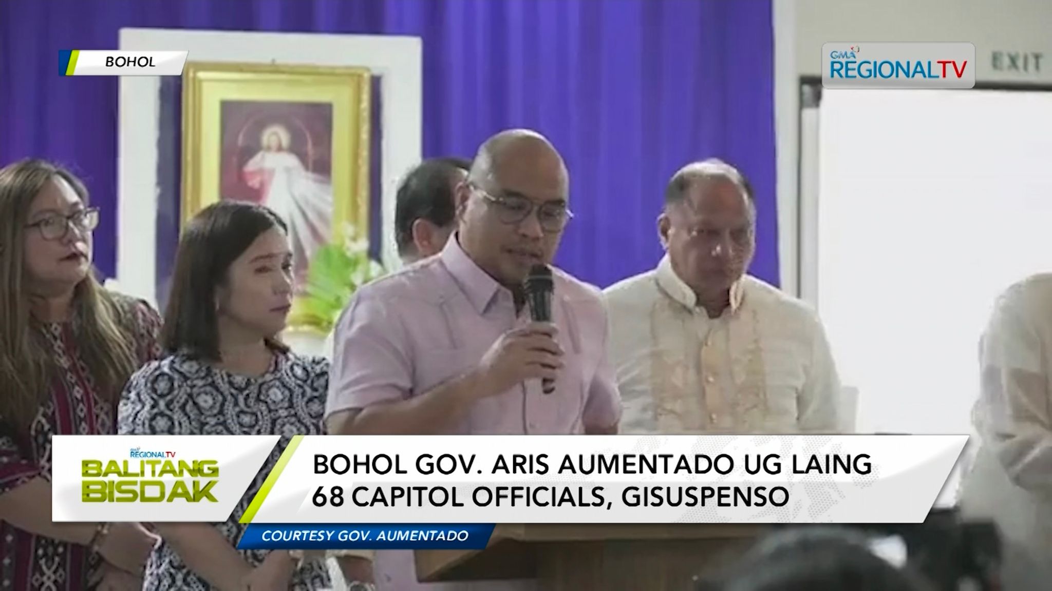 Bohol Gov. Aumentado ug 67 ka Capitol officials, gisuspenso