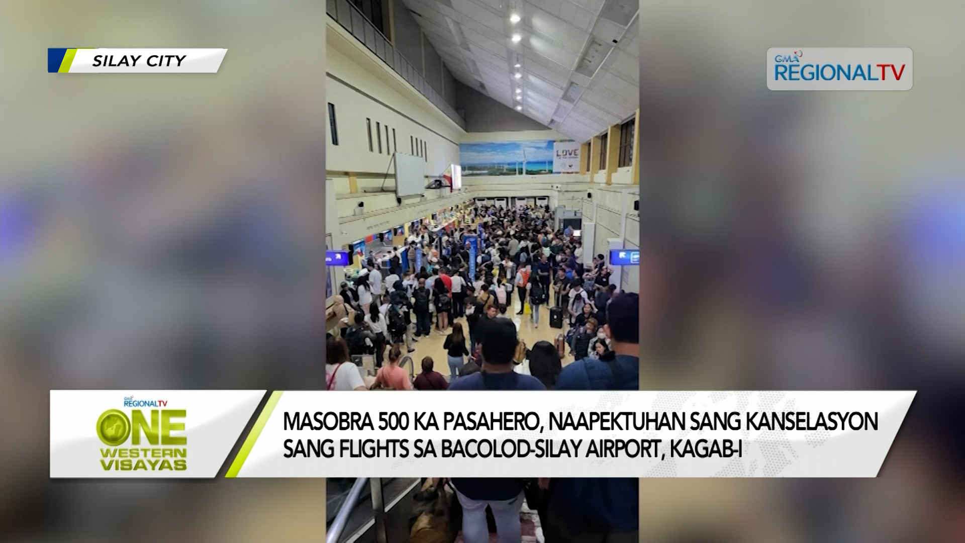 Masobra 500 ka pasahero, naapektuhan sang flights cancellation sa Bacolod-Silay