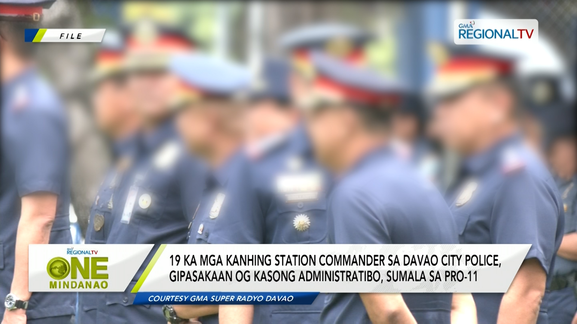 19 ka mga kanhing station commander sa Davao City Police, gipasakaan og kaso