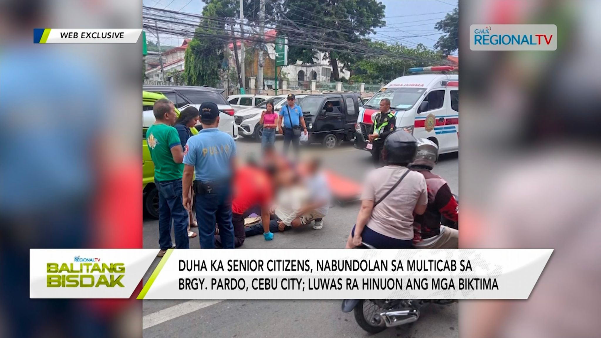 Duha ka Senior Citizens, Nabanggahan samtang taxi Driver, Gikulata sa Midasmag