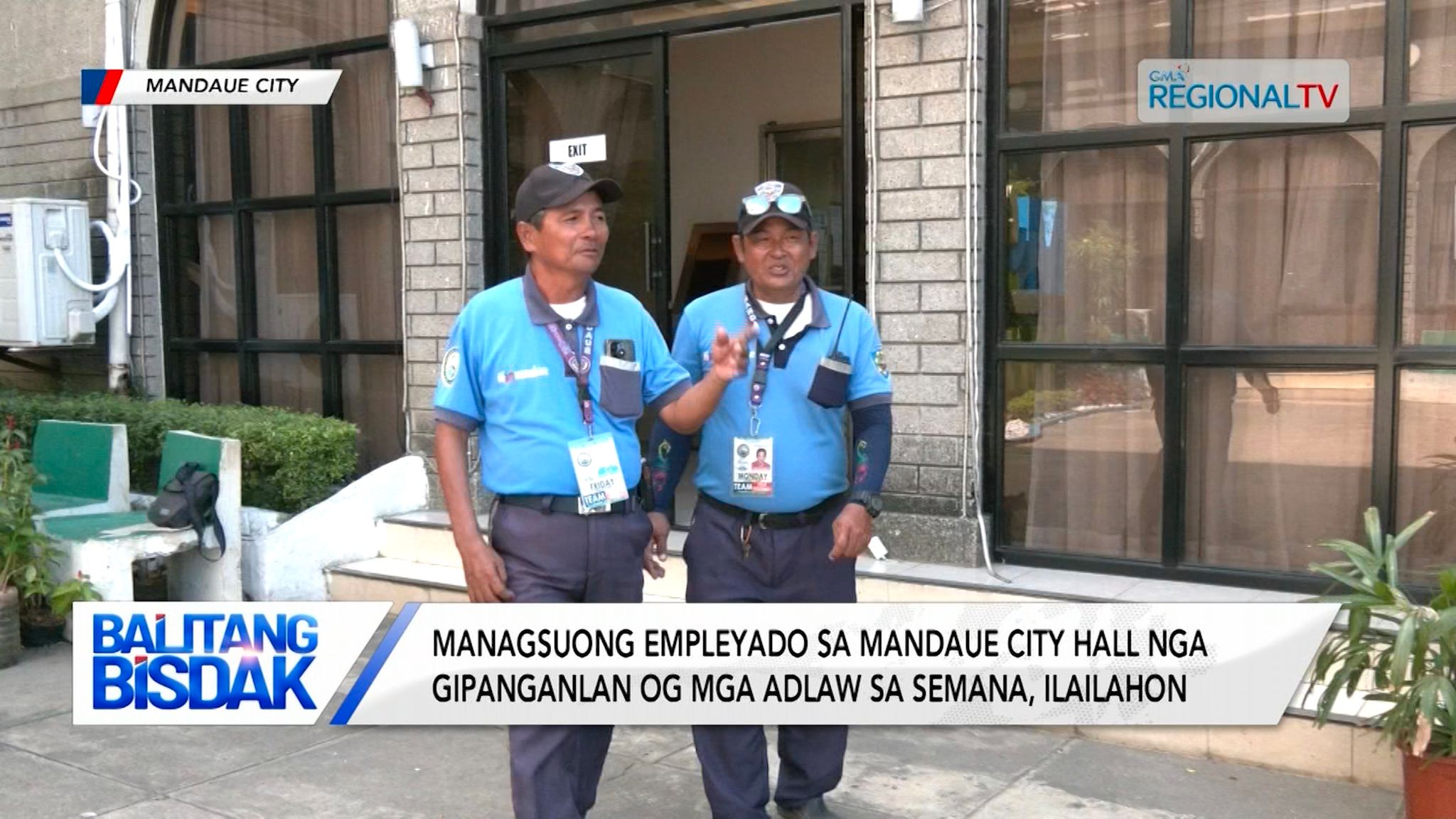 Managsuon sa Mandaue City nga ginganlan og mga adlaw, ilailahon