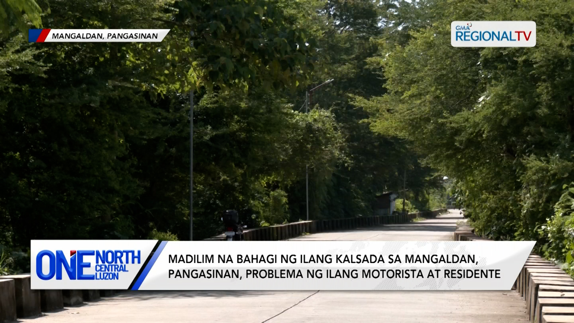 Madilim na bahagi ng ilang kalsada sa Mangaldan, Pangasinan, problema umano