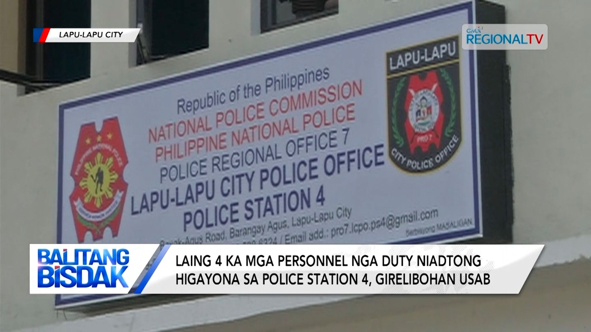 Laing 4 ka personnel sa station 4 sa Lapu-Lapu City, girelibohan usab