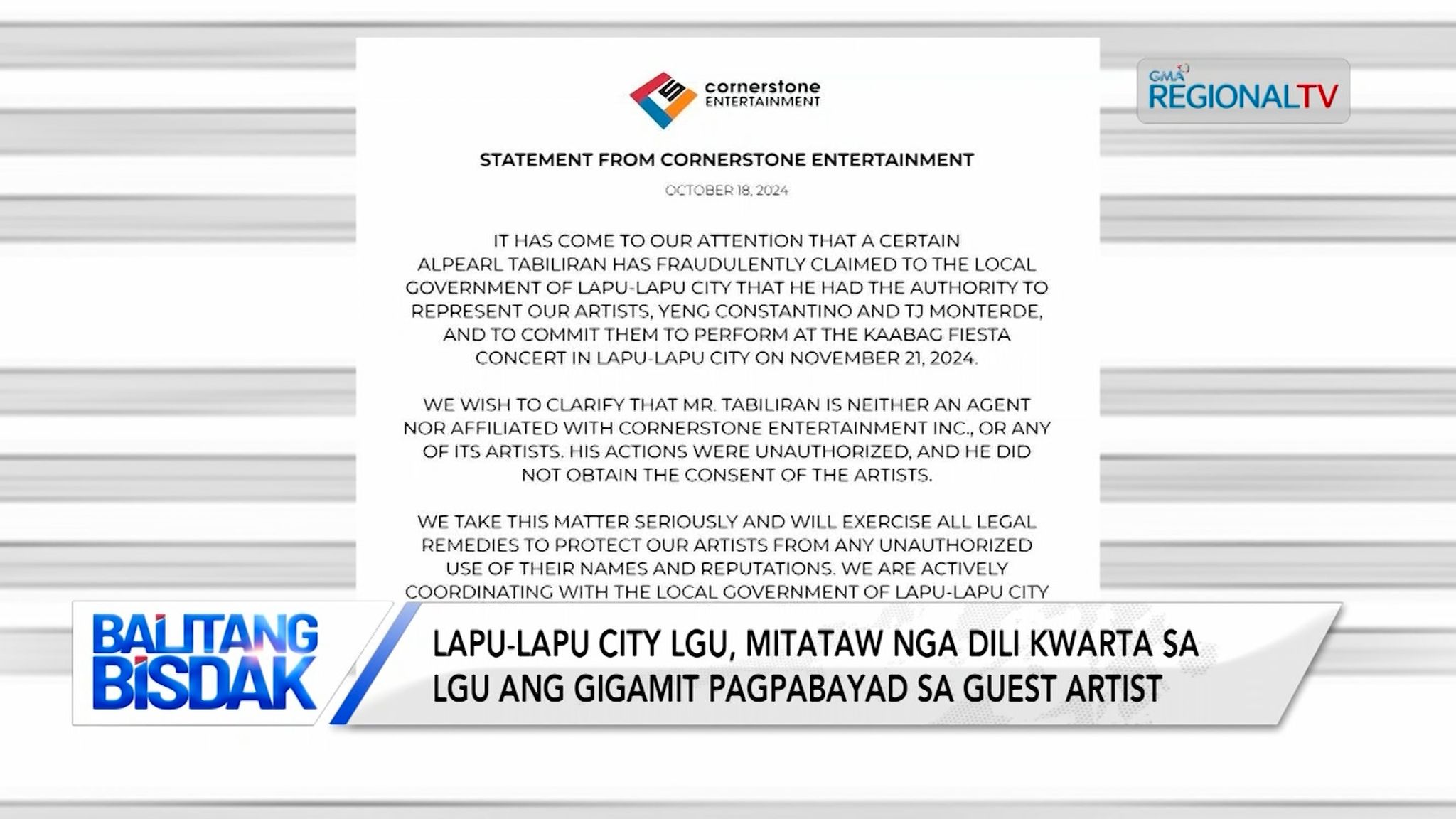Lapu-Lapu City LGU, mitataw’ng wala ma-scam sa ipahigayon’g concert
