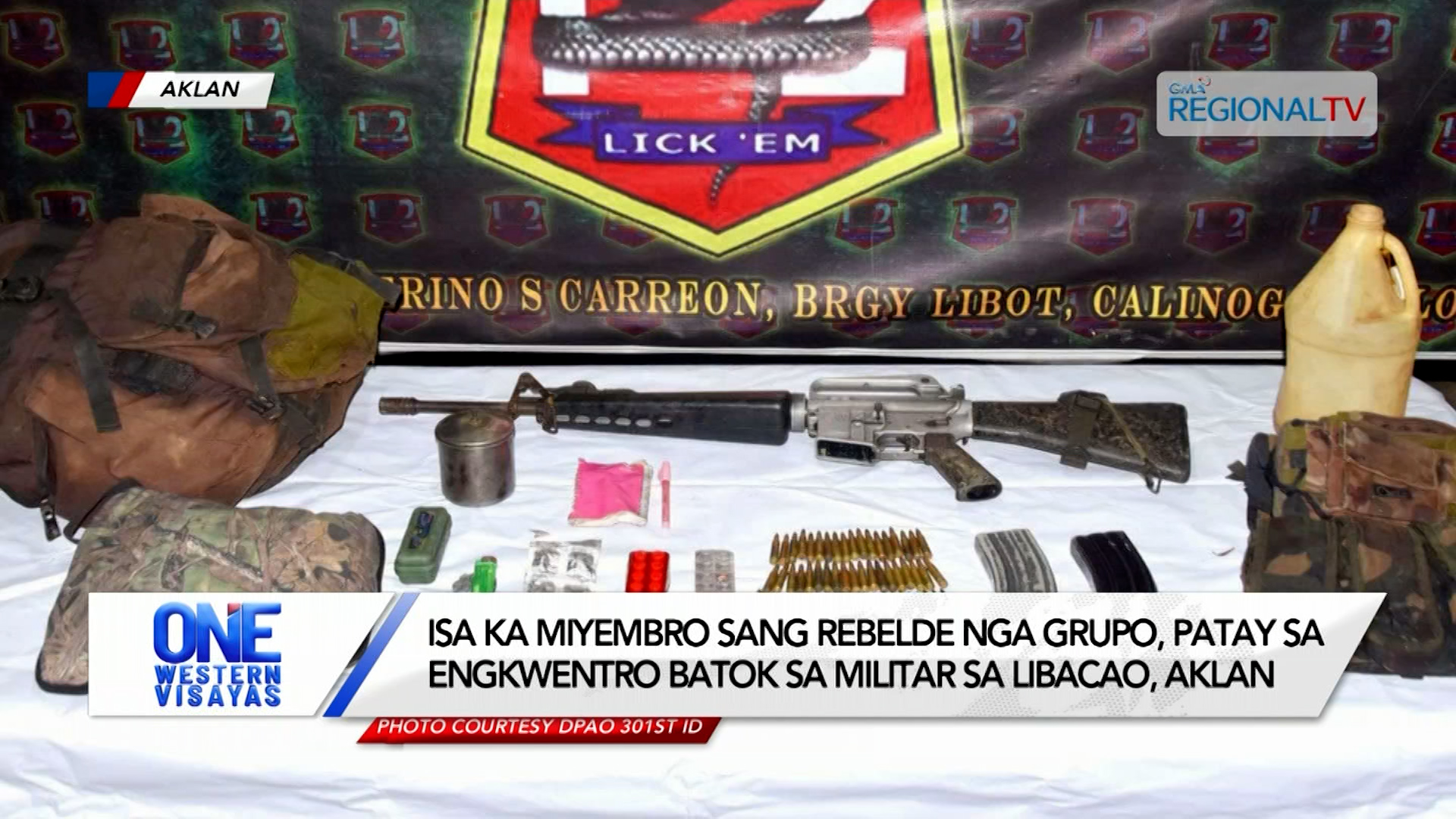 Isa ka miyembro sang NPA patay sa engkwentro batok sa militar sa Libacao, Aklan