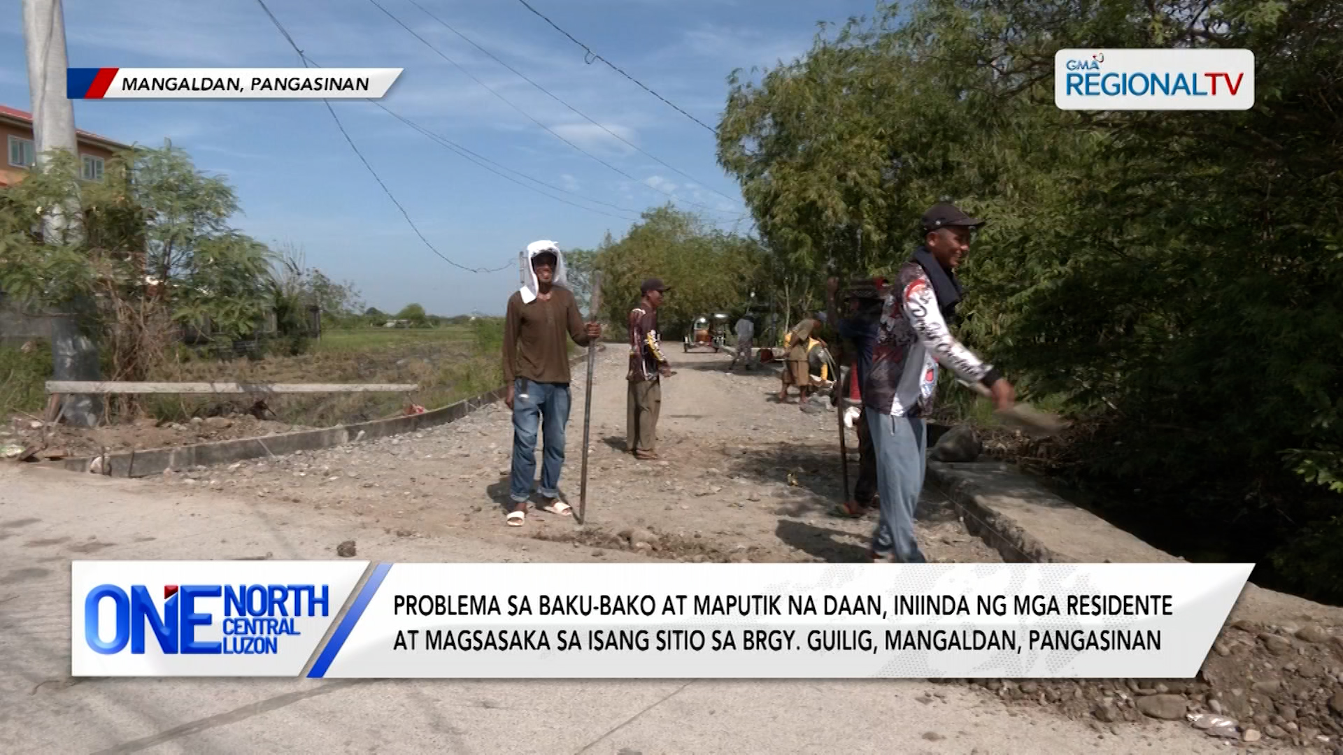 Problema sa baku-bakong daan, iniinda ng mga residente sa Mangaldan