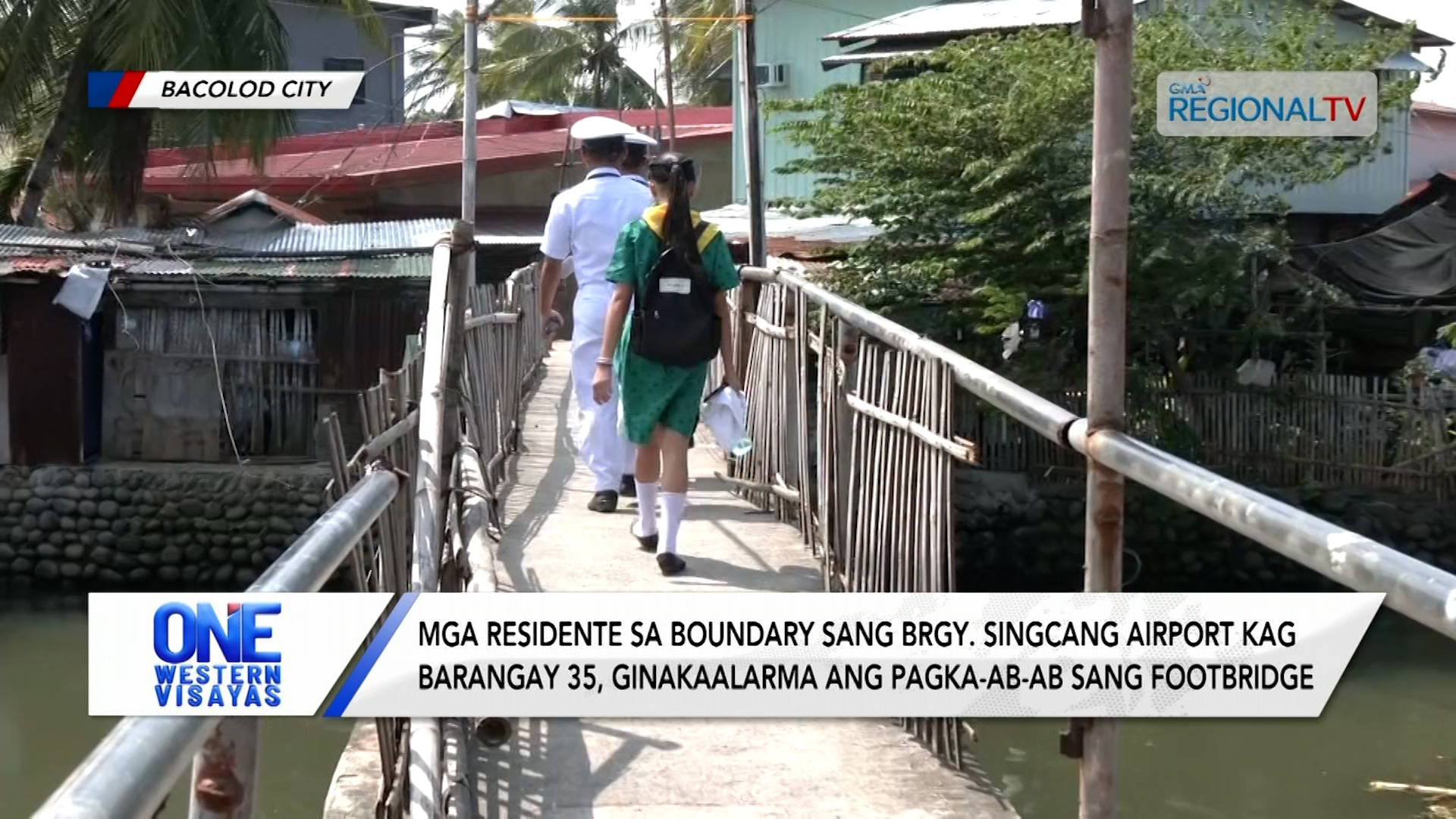 Pagka-ab-ab sang footbridge sa Brgy. Singcang Airport kag Brgy. 35 ginakaalarma