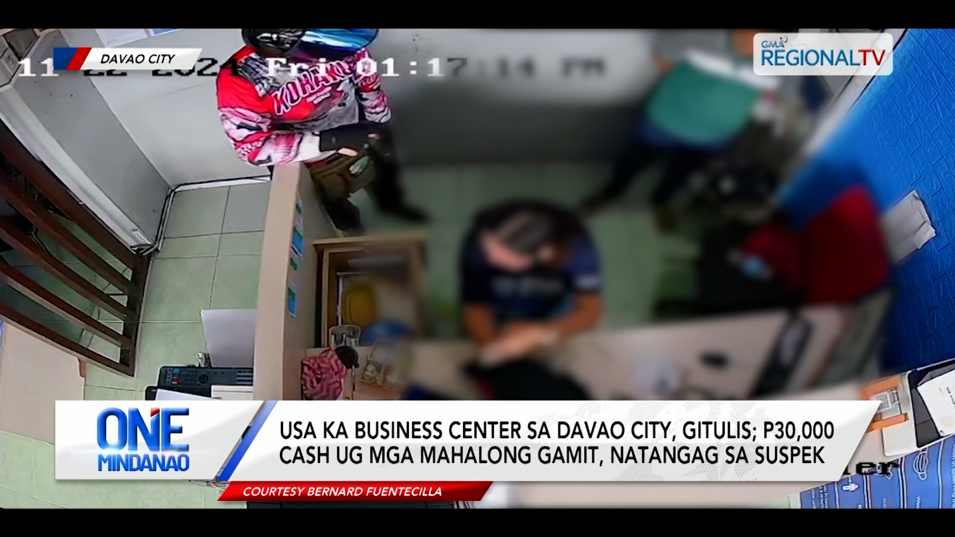Usa ka business center sa Davao City, gitulis; P30,000 cash ug mga gadget, natangag