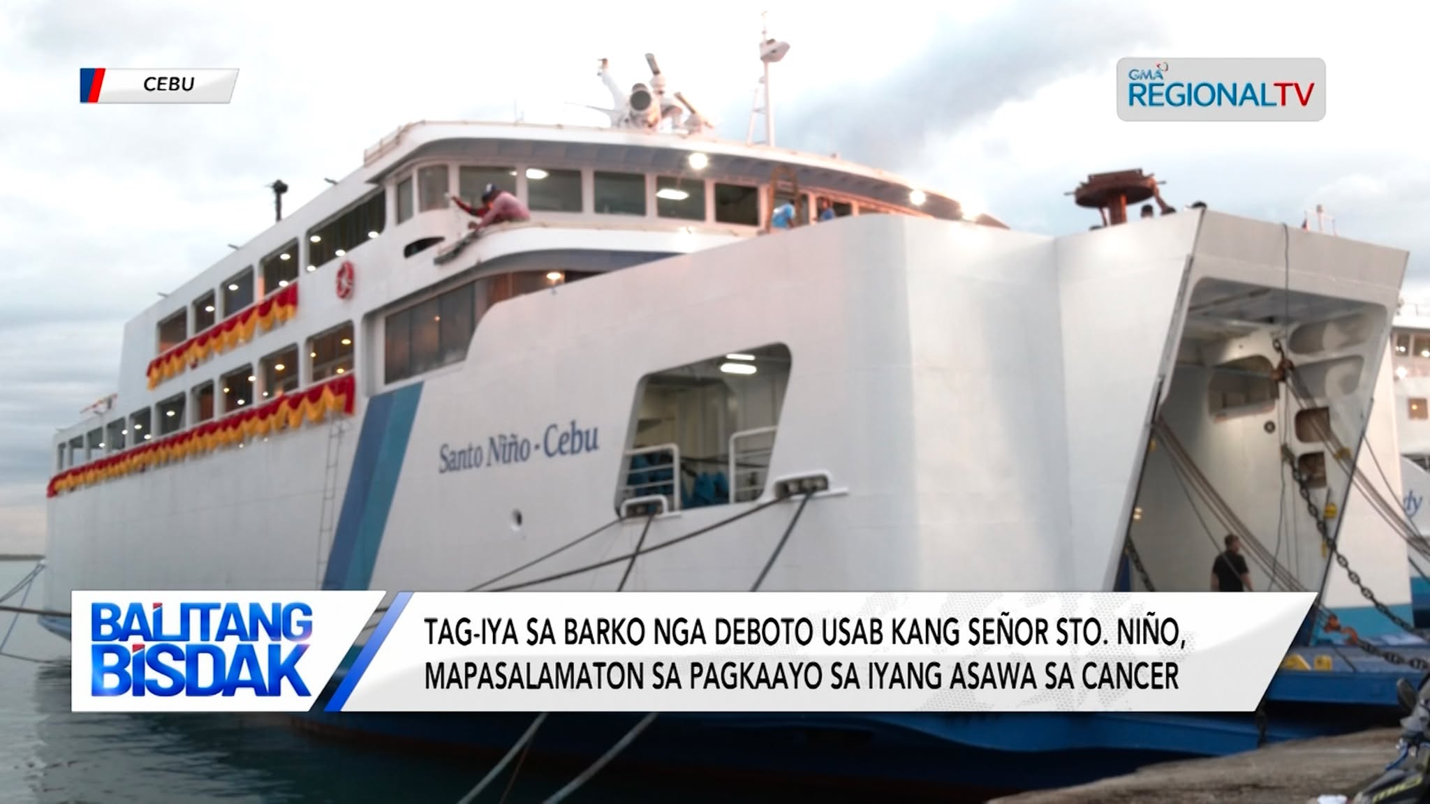 Galleon sa imahen ni Señor Sto. Niño sa fluvial procession, giandam na