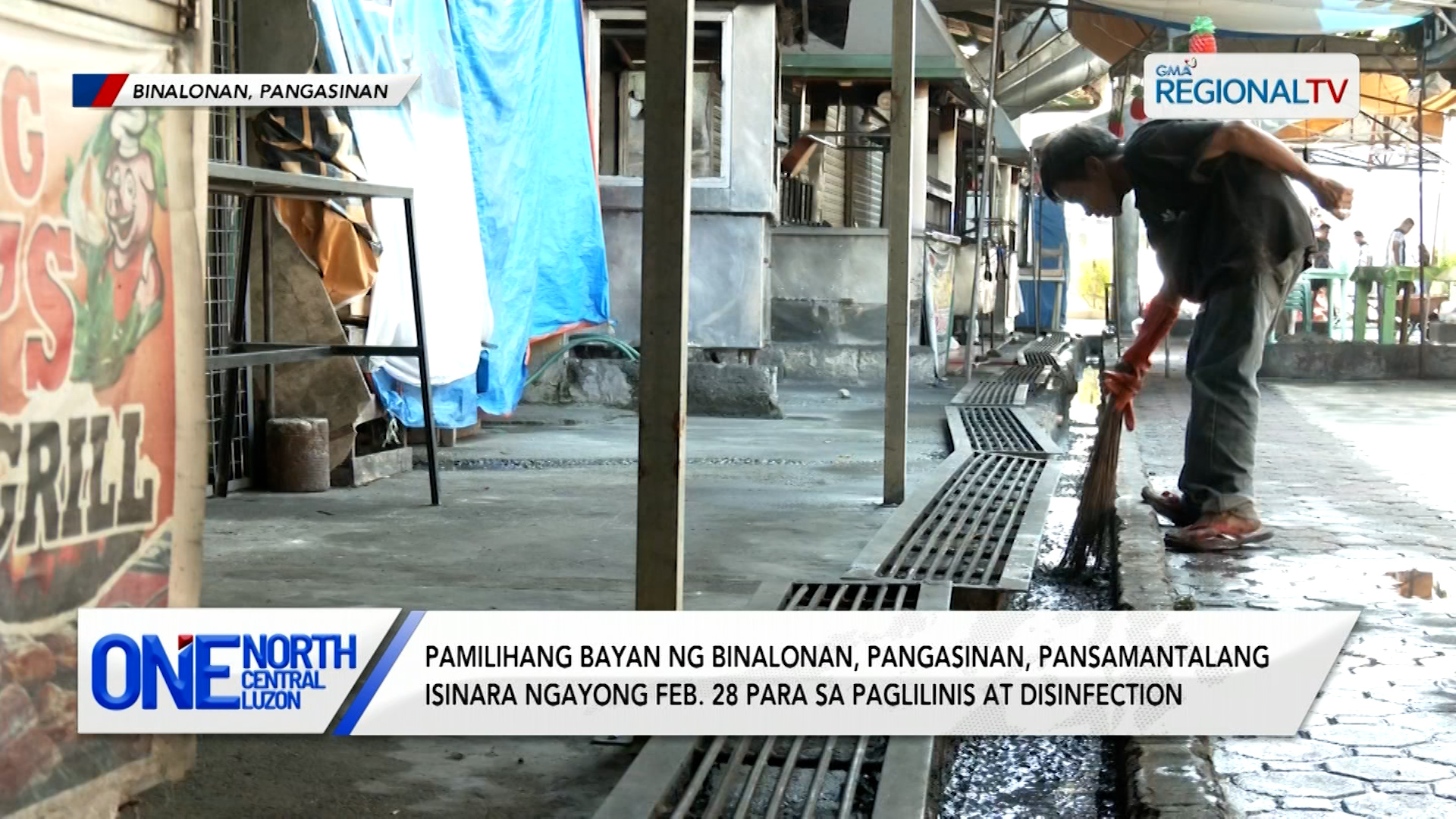 Pamilihang bayan ng Binalonan, pansamantalang isinara para sa paglilinis