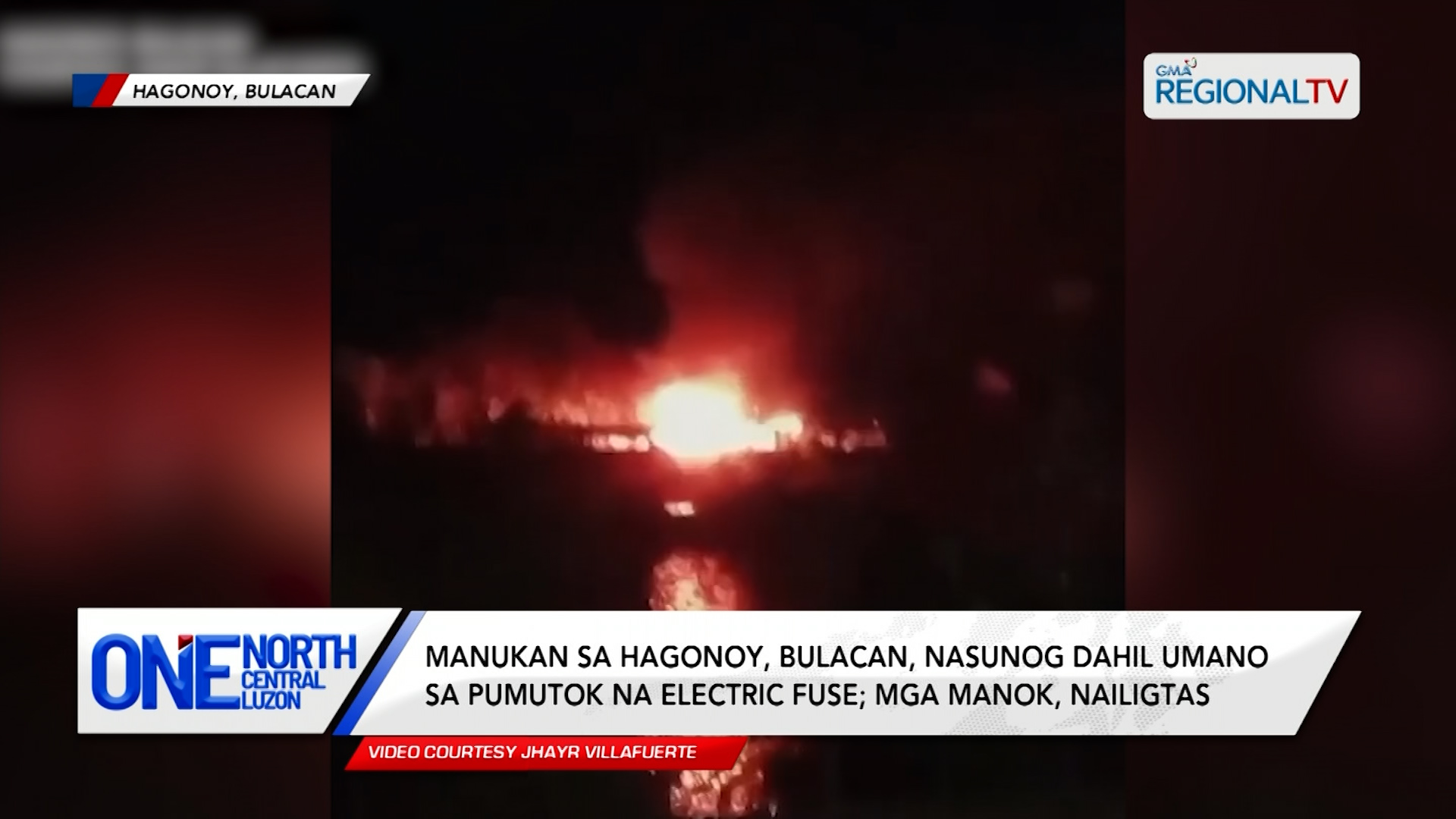 Manukan sa Bulacan, nasunog dahil umano sa pumutok na electric fuse