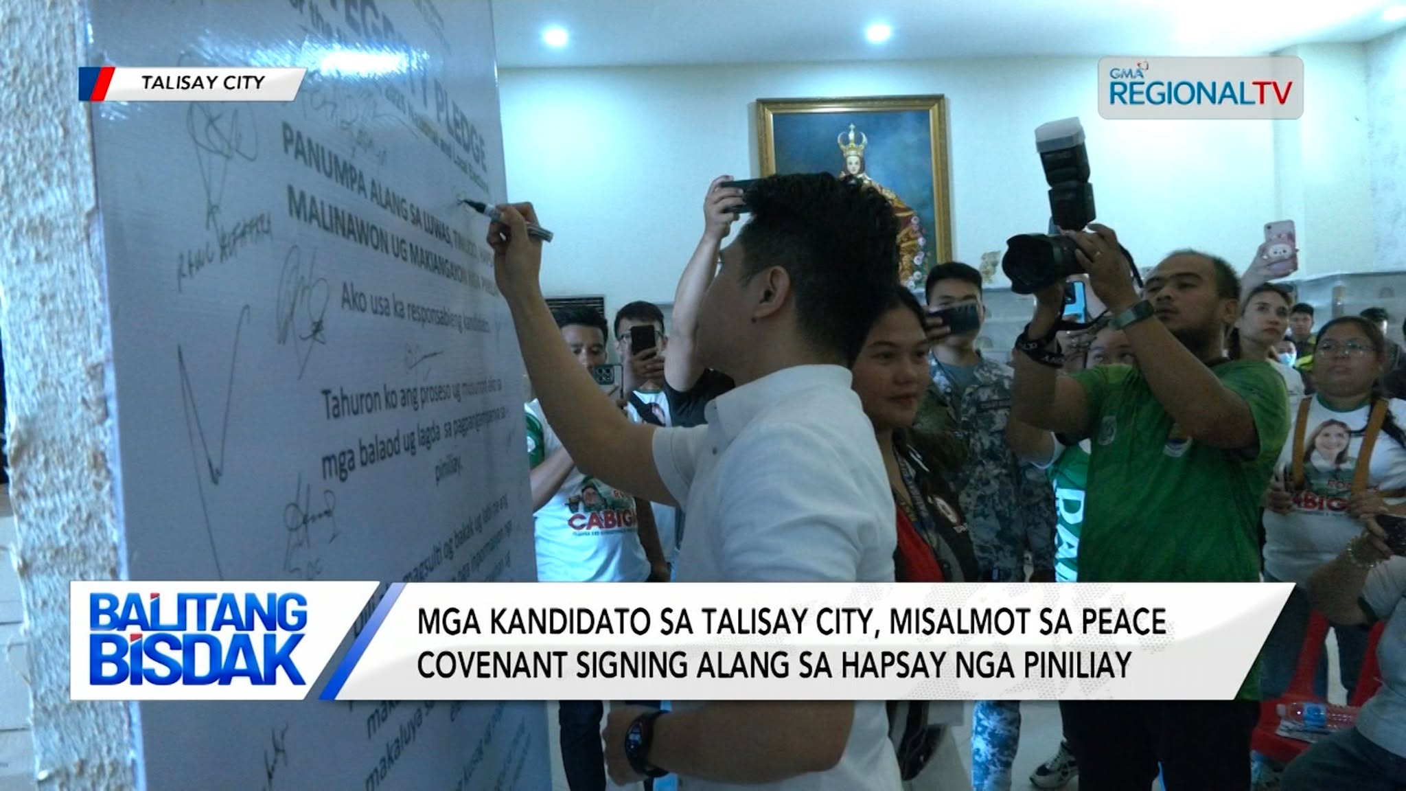 Mga kandidato sa Talisay City, misalmot sa peace covenant signing