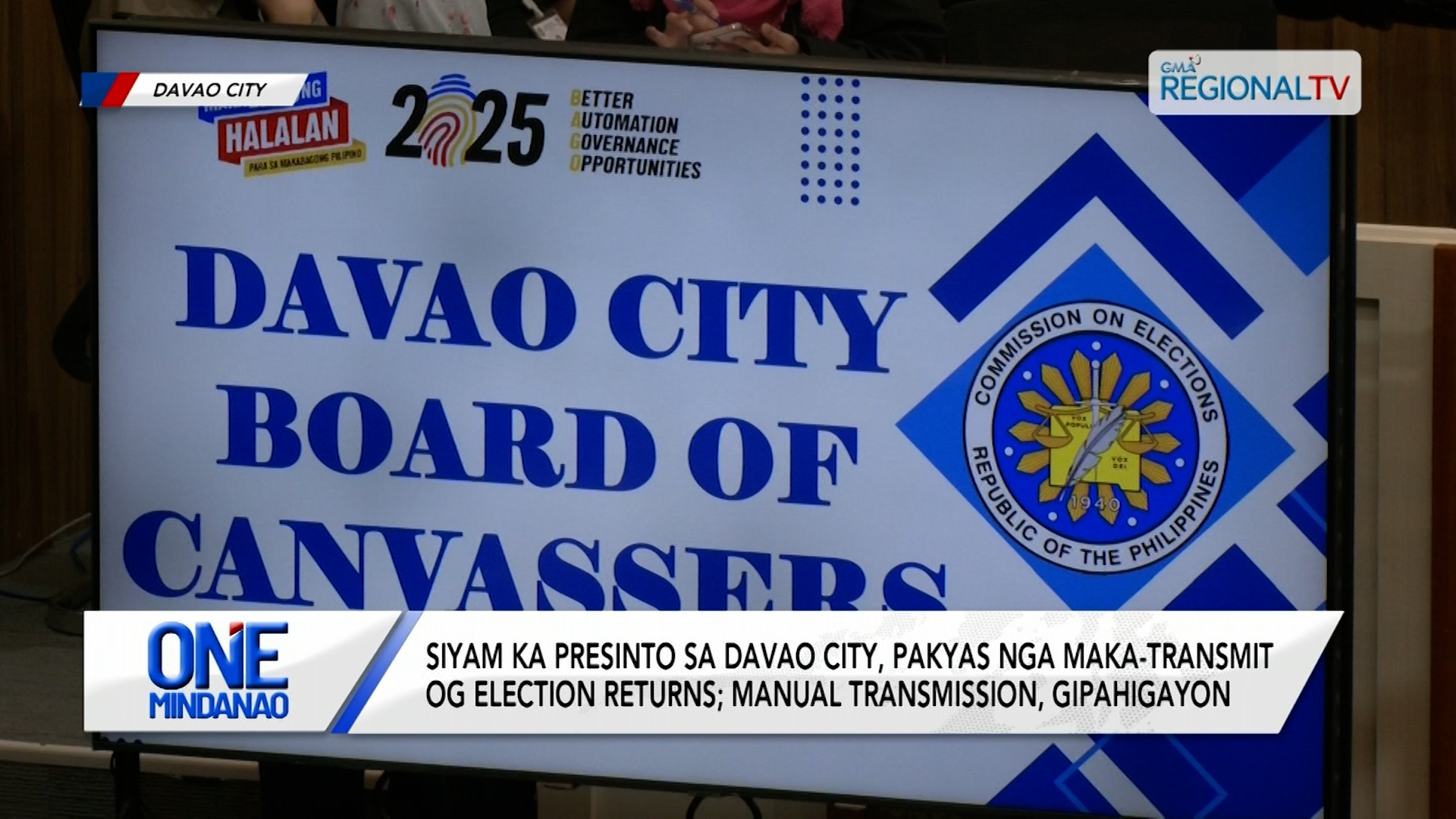 Siyam ka presinto sa Davao City, pakyas nga maka-transmit og election returns