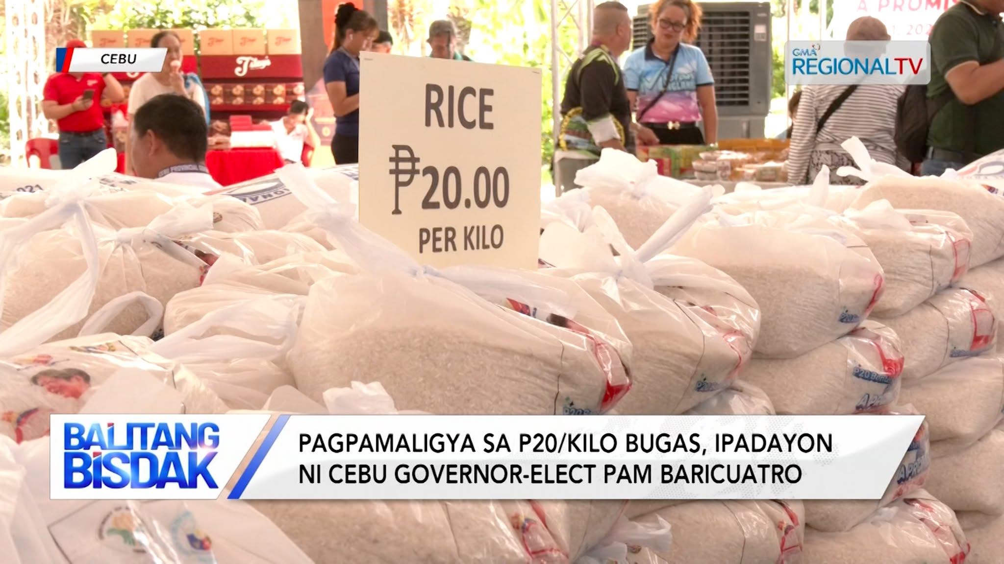 Pagpamaligya sa P20/kilo bugas, ipadayon ni Cebu Governor-Elect Pam Baricuatro