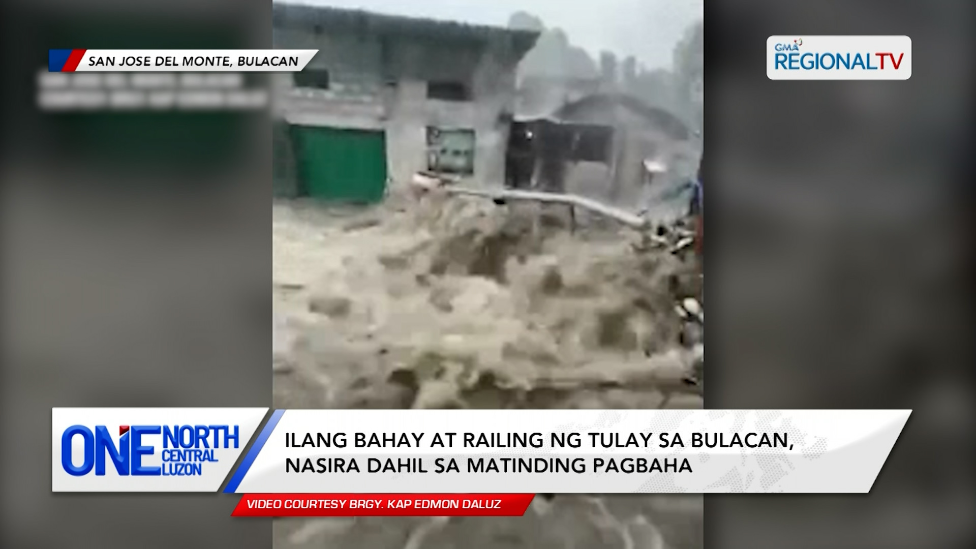 Ilang bahay at railing ng tulay, nasira dahil sa matinding pagbaha