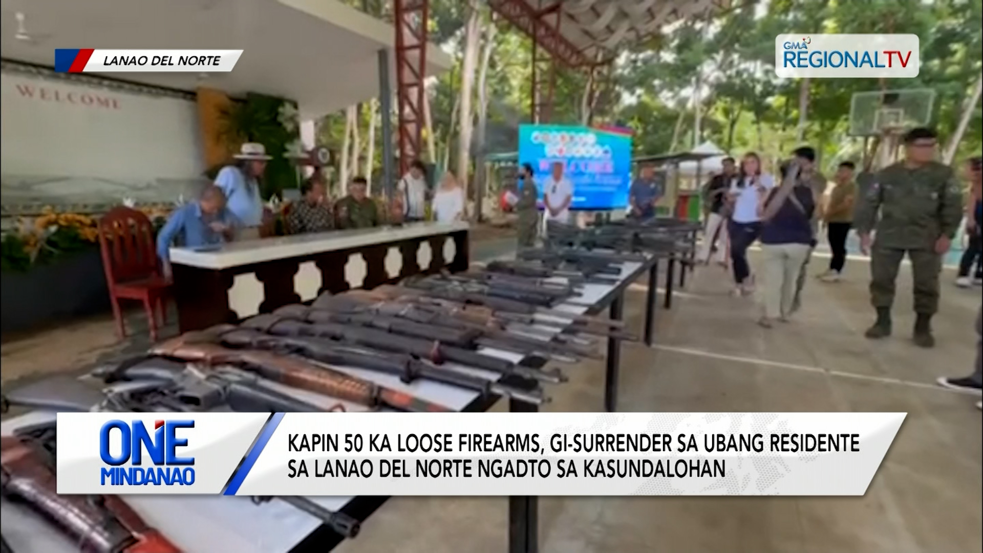 Kapin 50 ka loose firearms, gi-surrender sa ubang residente sa Lanao del Norte