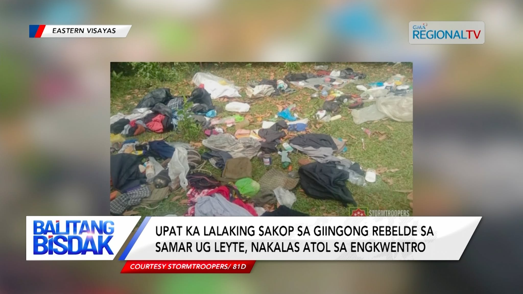 4 ka lalaking sakop sa giingong rebelde sa Samar ug Leyte, nakalas sa engkwentro