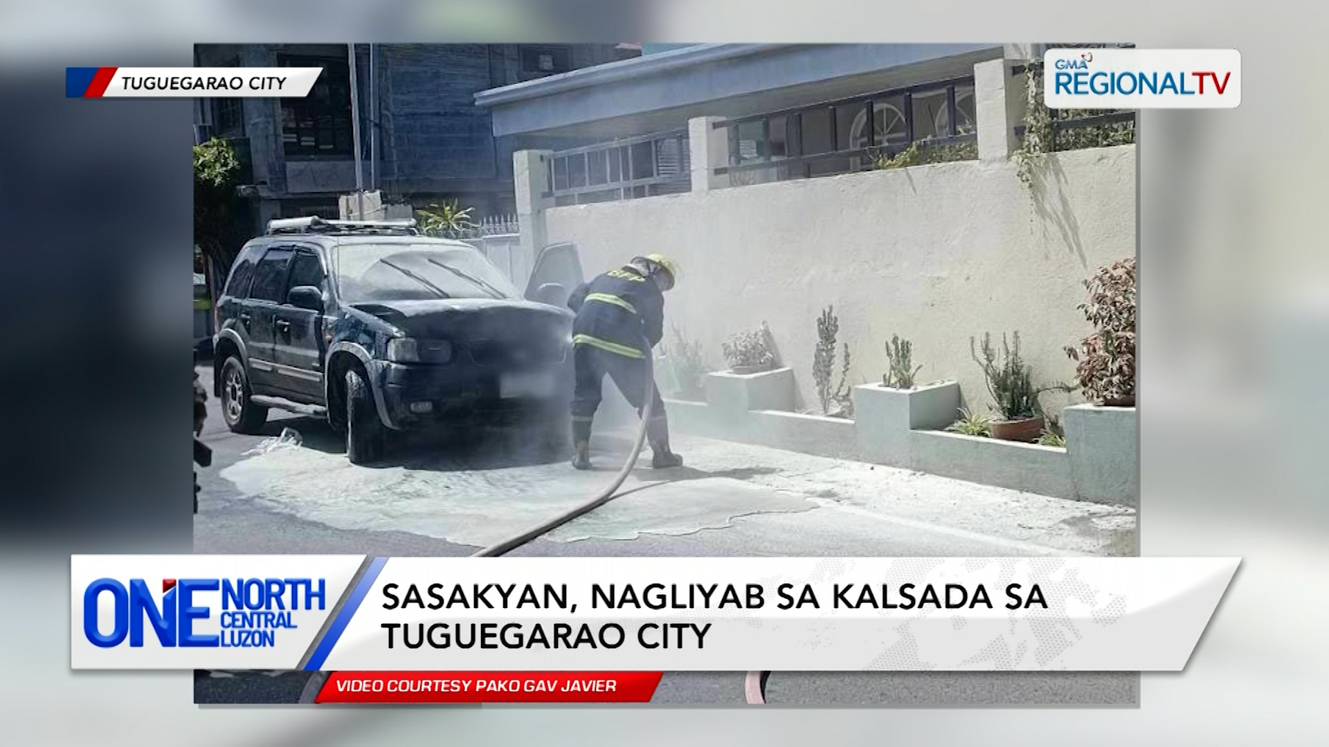 Sasakyan, nagliyab sa kalsada sa Tuguegarao City