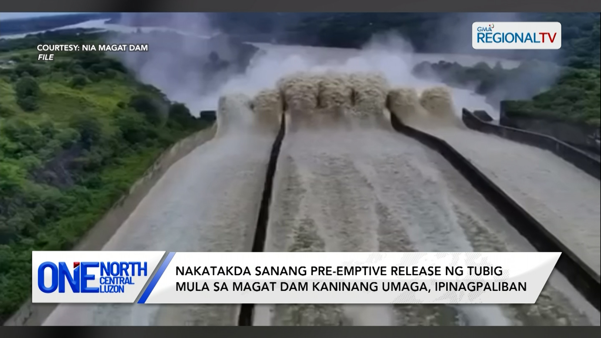 Nakatakdang pre-emptive release ng tubig mula sa Magat Dam, ipinagpaliban | One North Central Luzon
