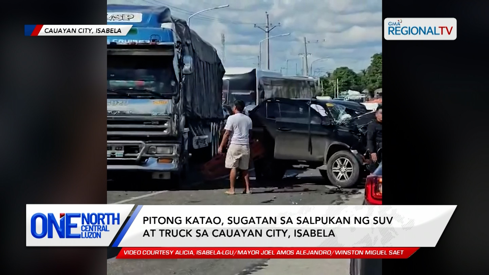 Pitong katao, sugatan sa salpukan ng SUV at truck sa Cauayan City, Isabela | One North Central Luzon
