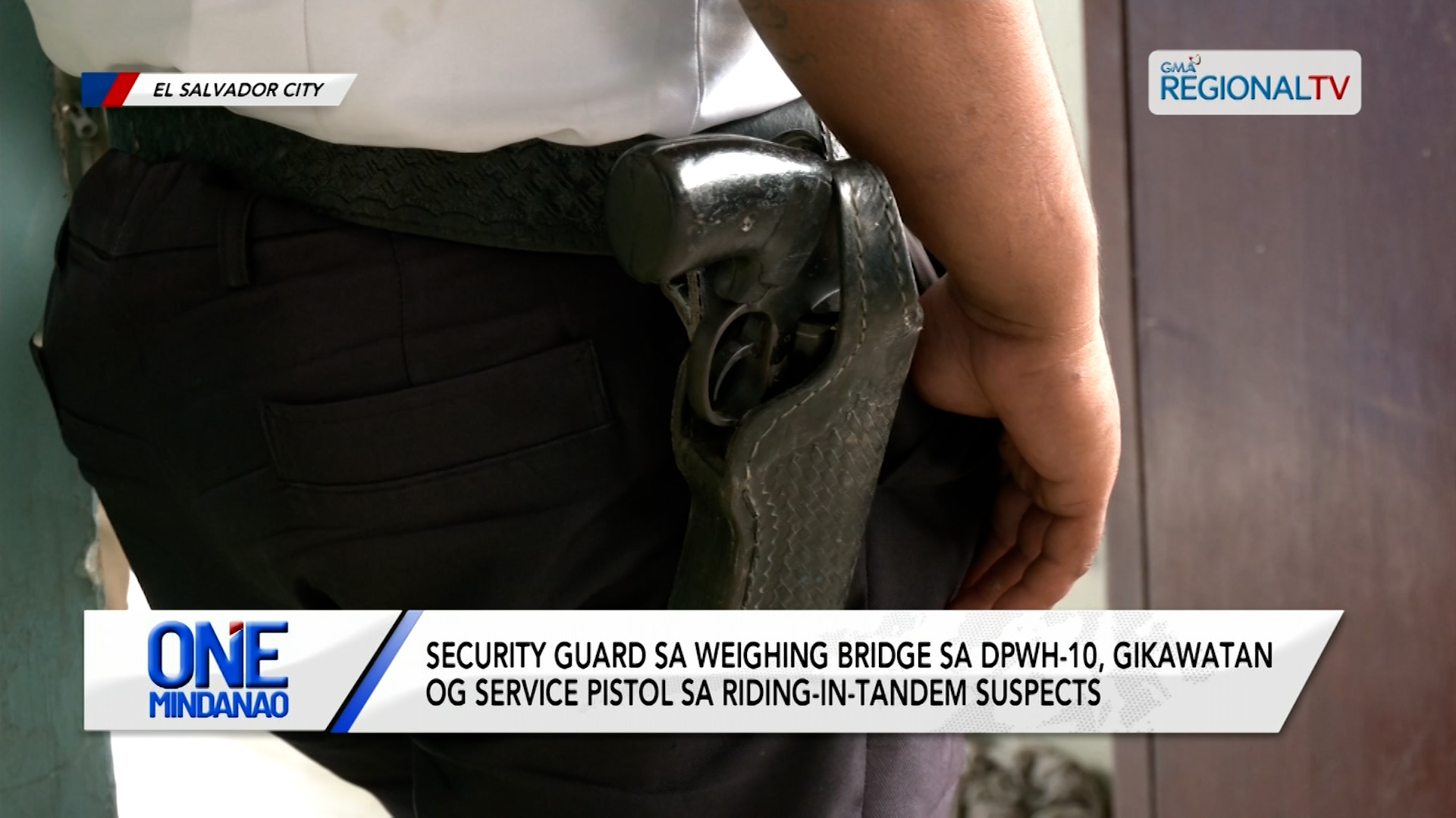 Security guard sa weighing bridge sa DPWH-10, gikuhahaan og service pistol | One Mindanao