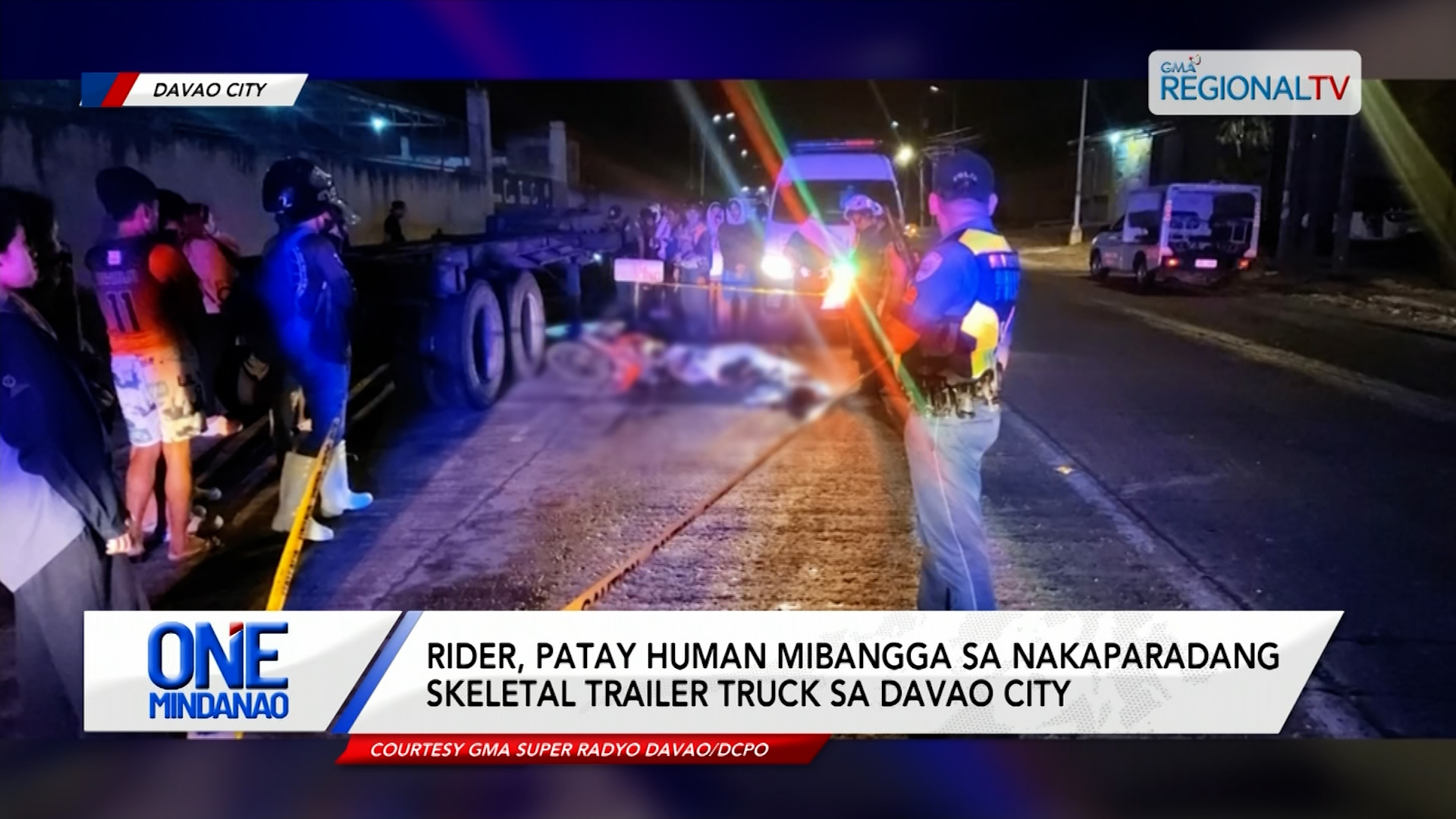 Rider, patay human mibangga sa nakaparadang skeletal trailer truck | One Mindanao
